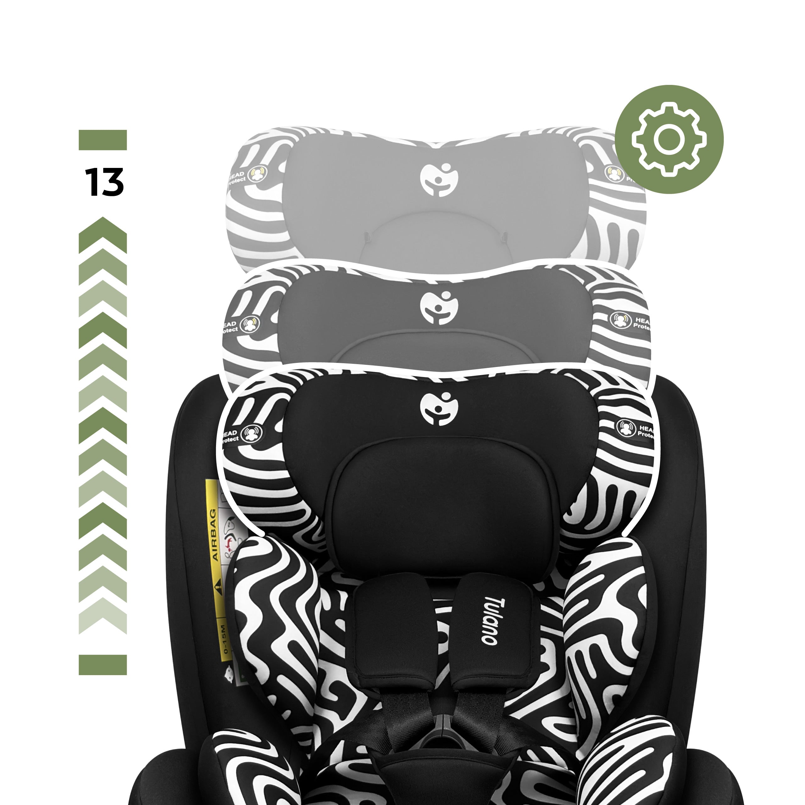 Scaun auto pentru copii Tulano Loom 15 Black Mono