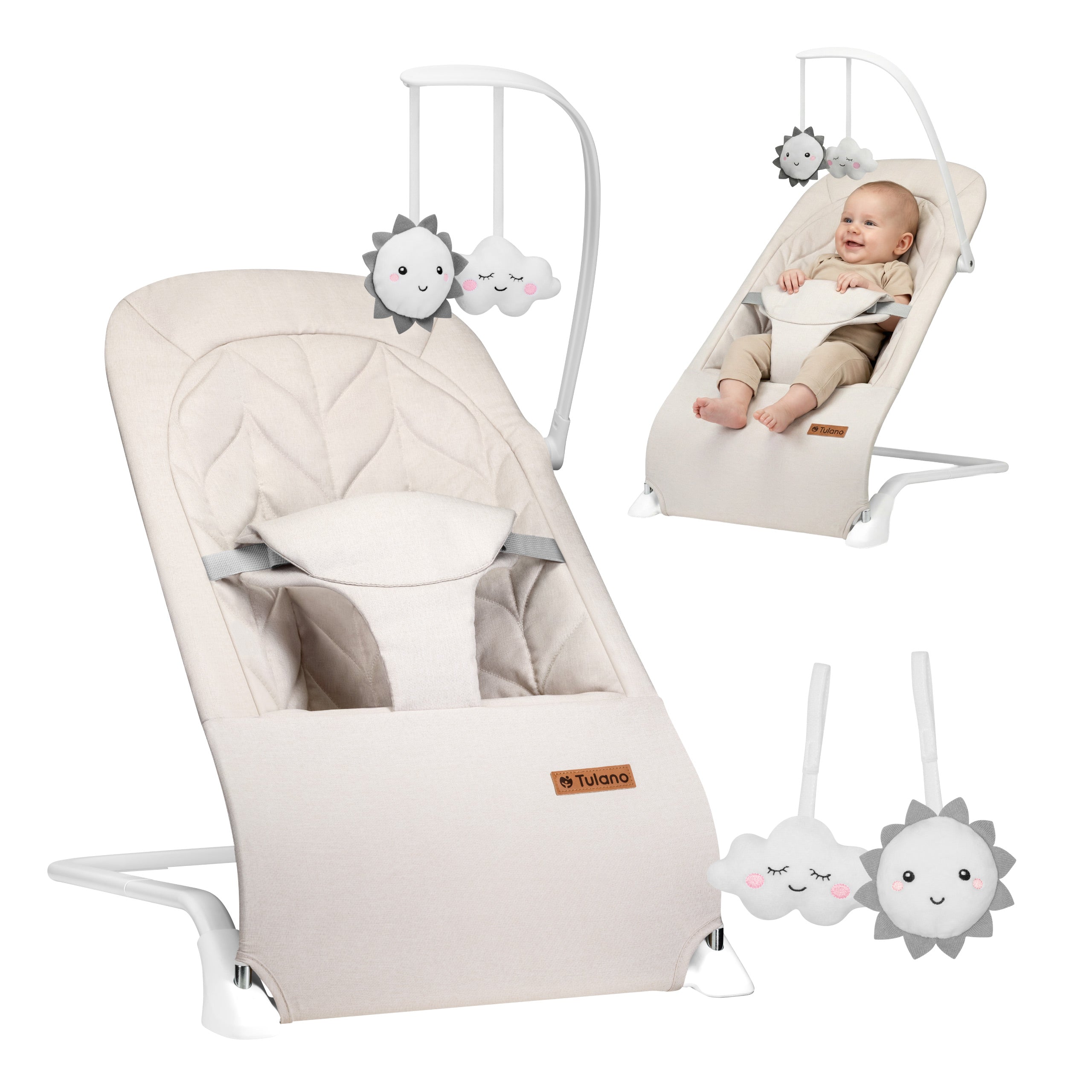 Scaun balansoar pentru copii Moon 10 Beige