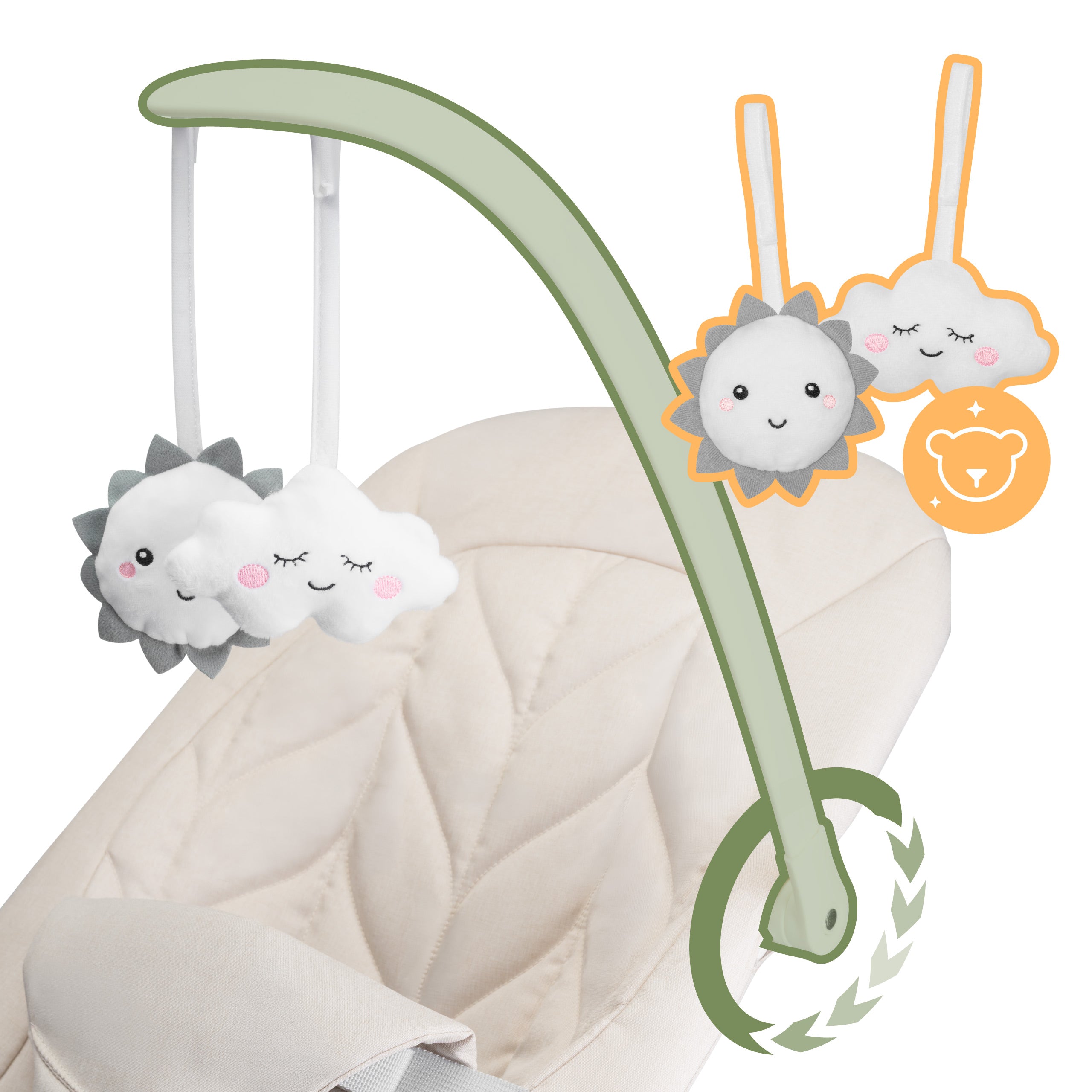 Scaun balansoar pentru copii Moon 10 Beige