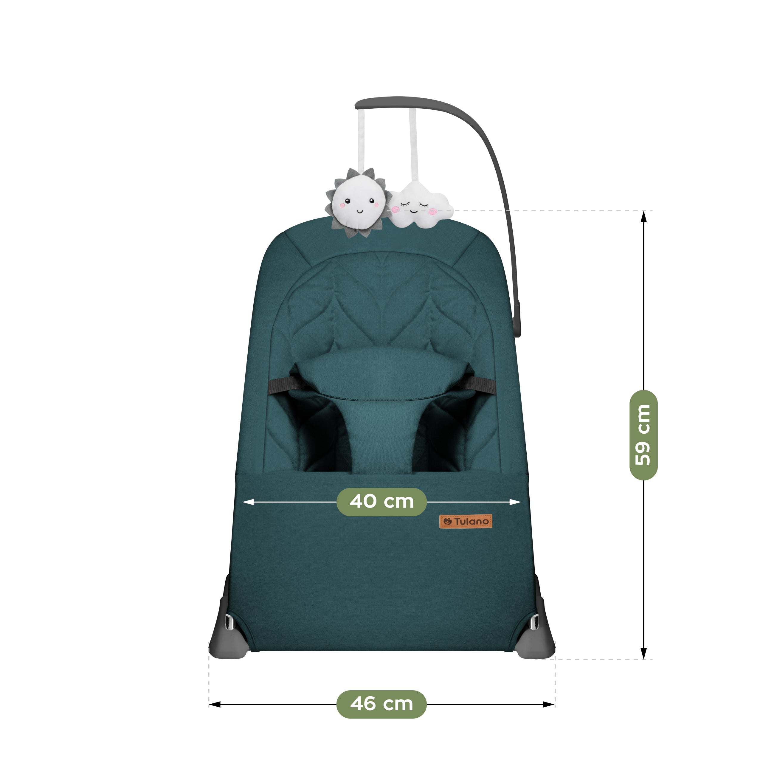 Scaun balansoar pentru copii Moon 10 Green