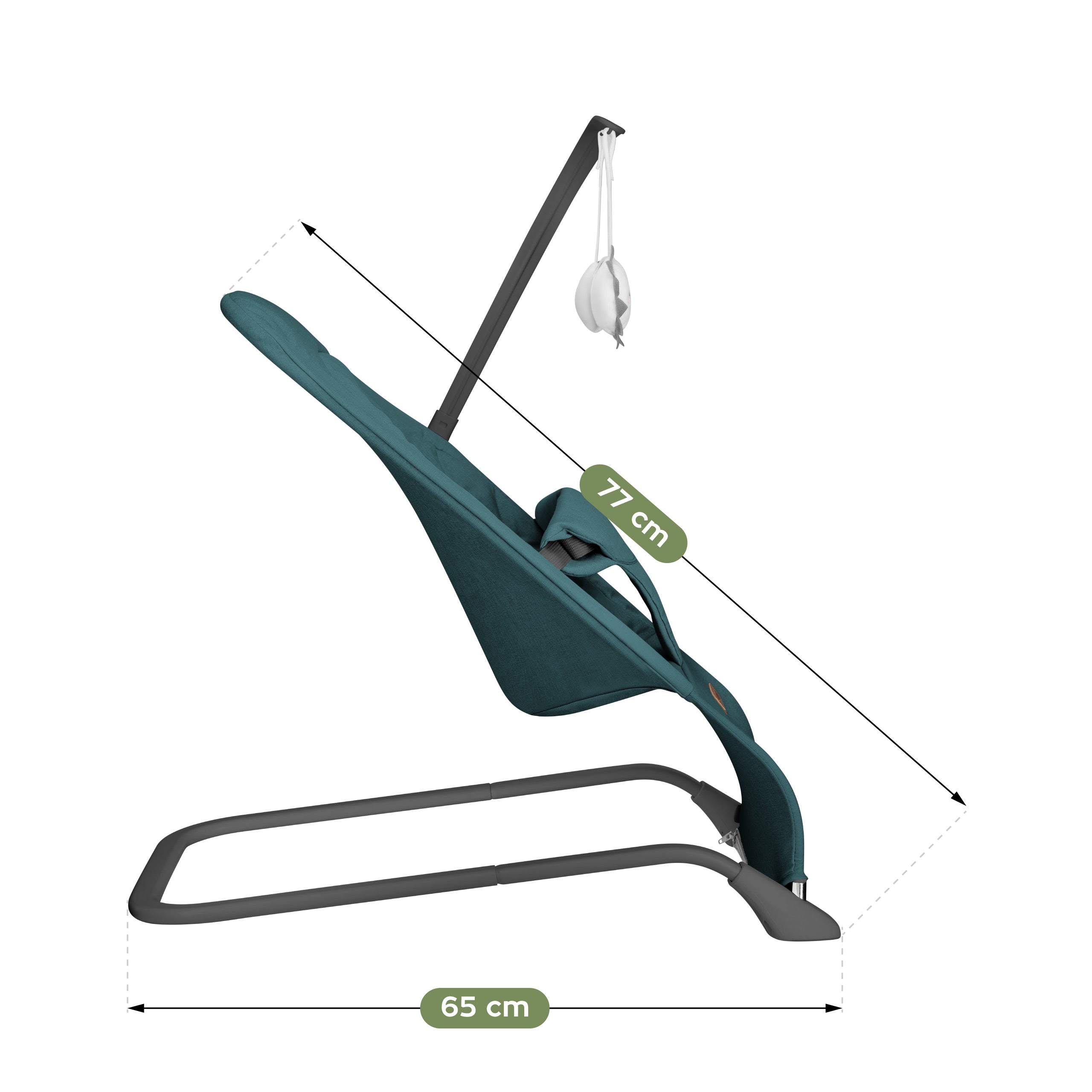 Scaun balansoar pentru copii Moon 10 Green
