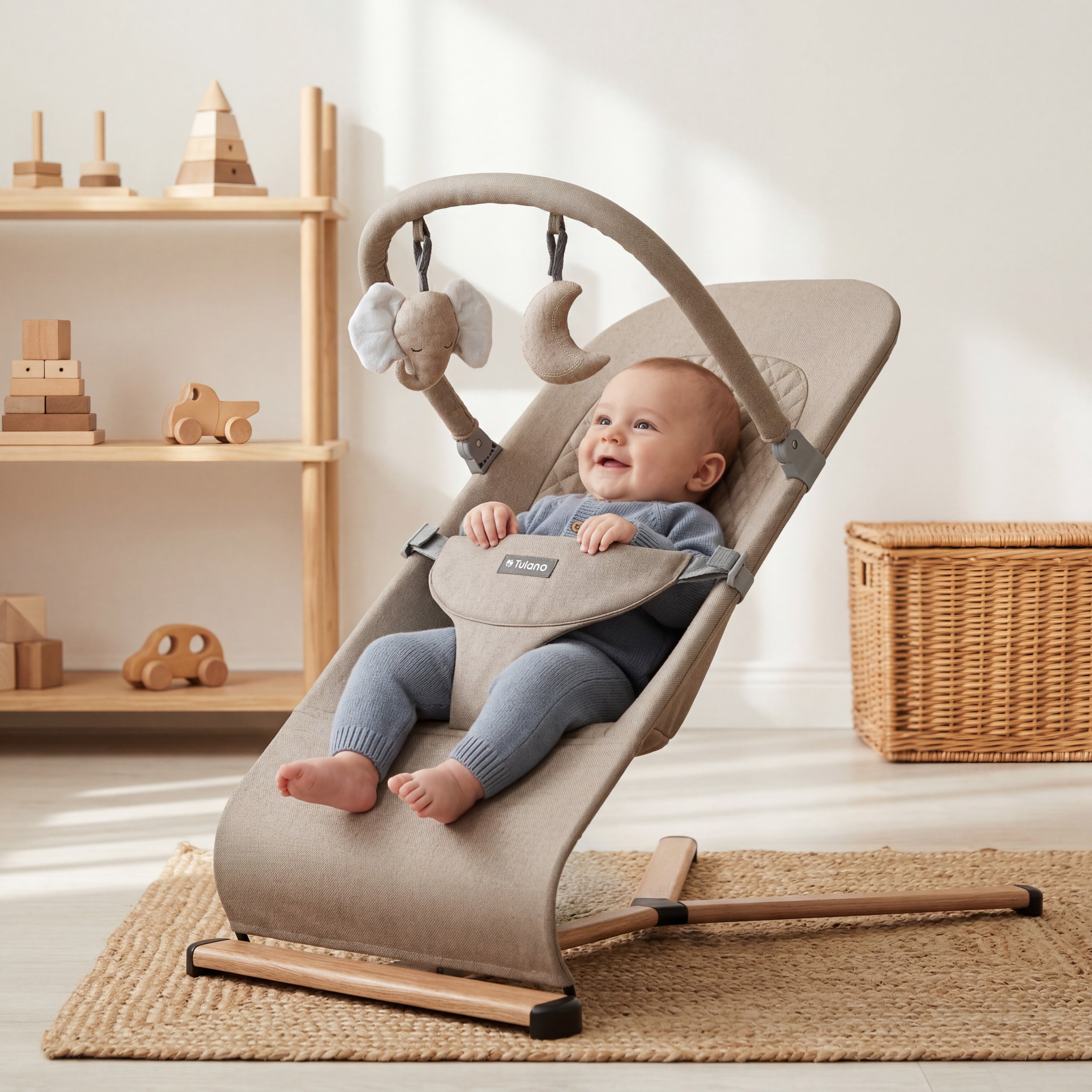 Scaun balansoar bej Tulano Moon 30 Beige