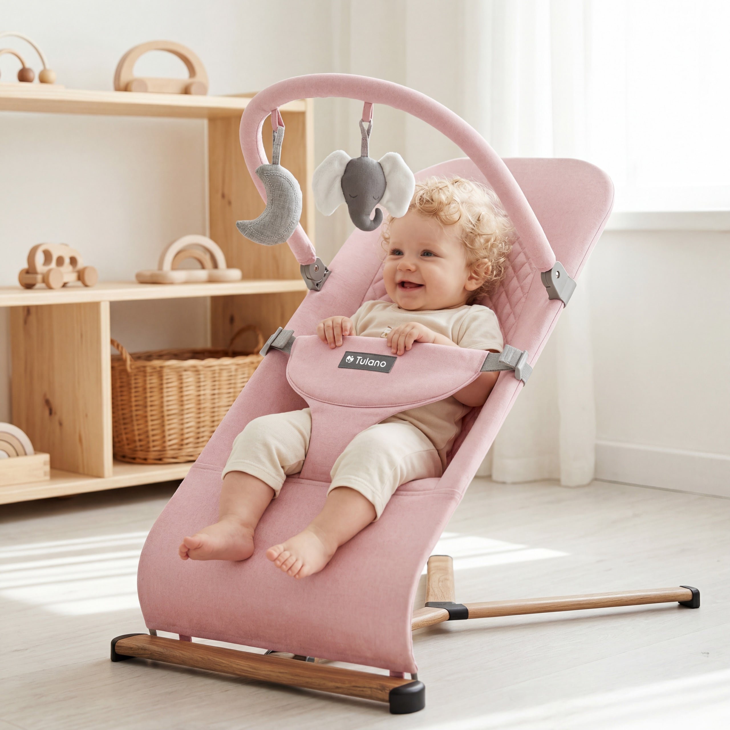 Scaun balansoar roz Tulano Moon 30 Pink