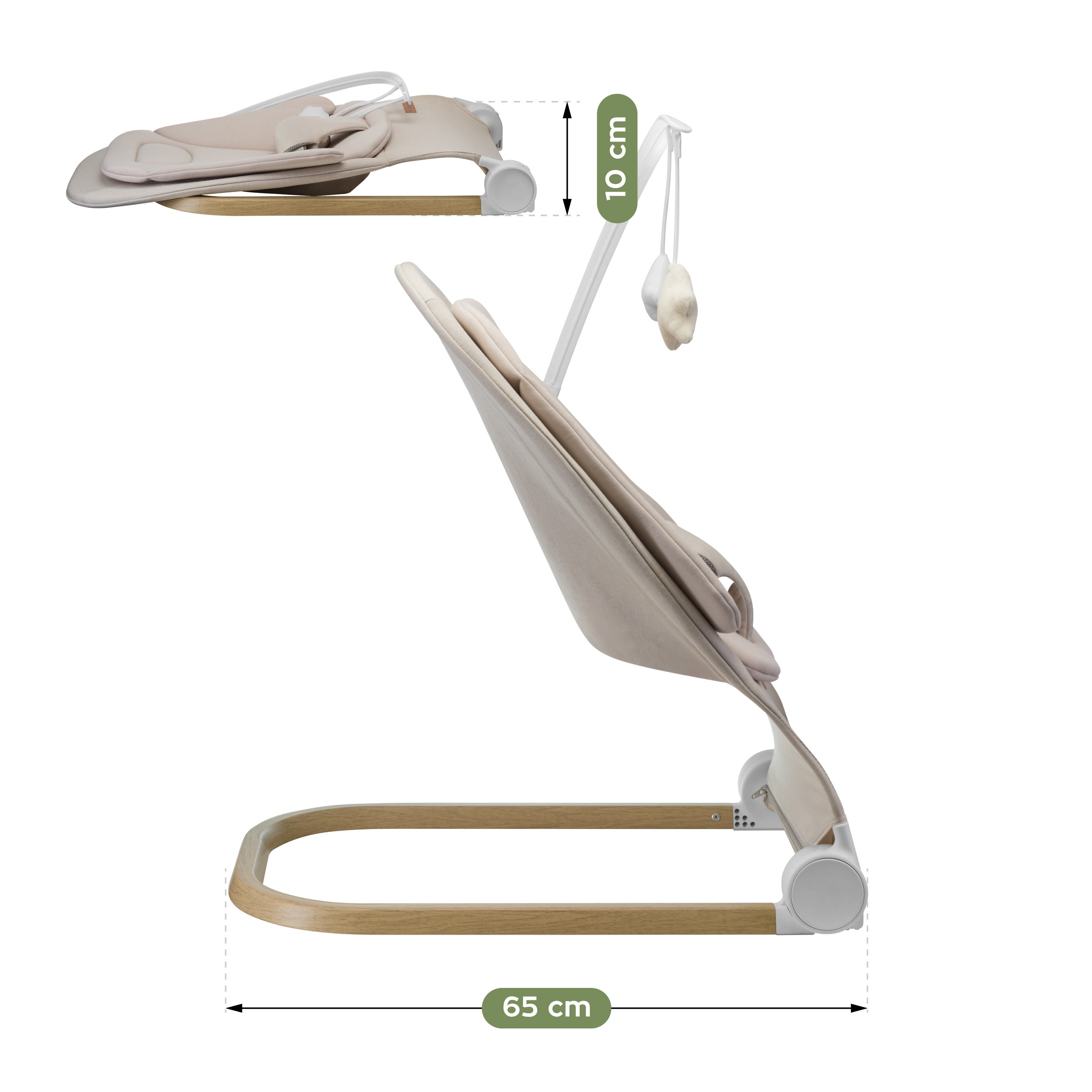 Scaun balansoar bej Tulano Moon 50 Beige