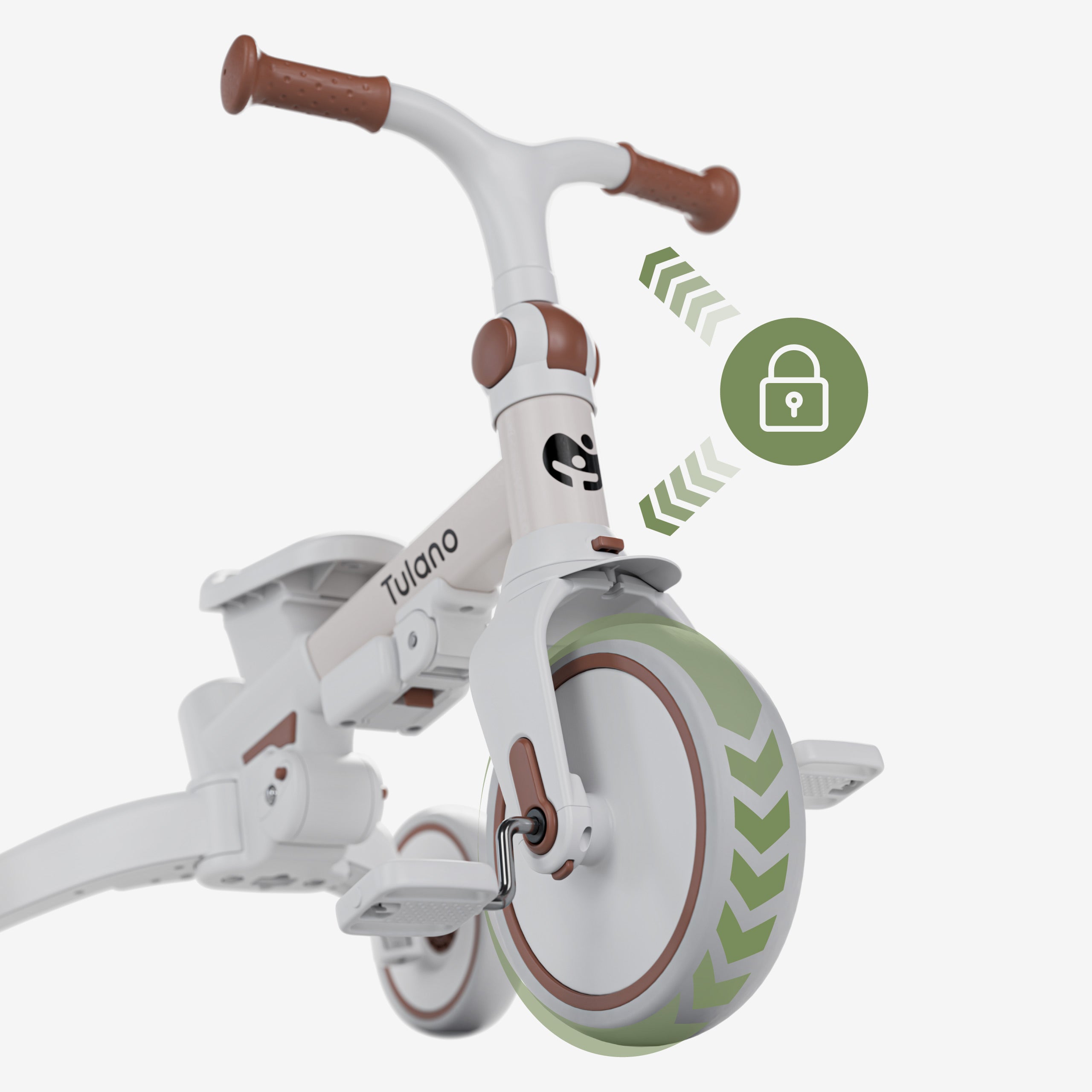 Bicicleta cu trei roți Tulano 4 în 1 Noah 35 Bej
