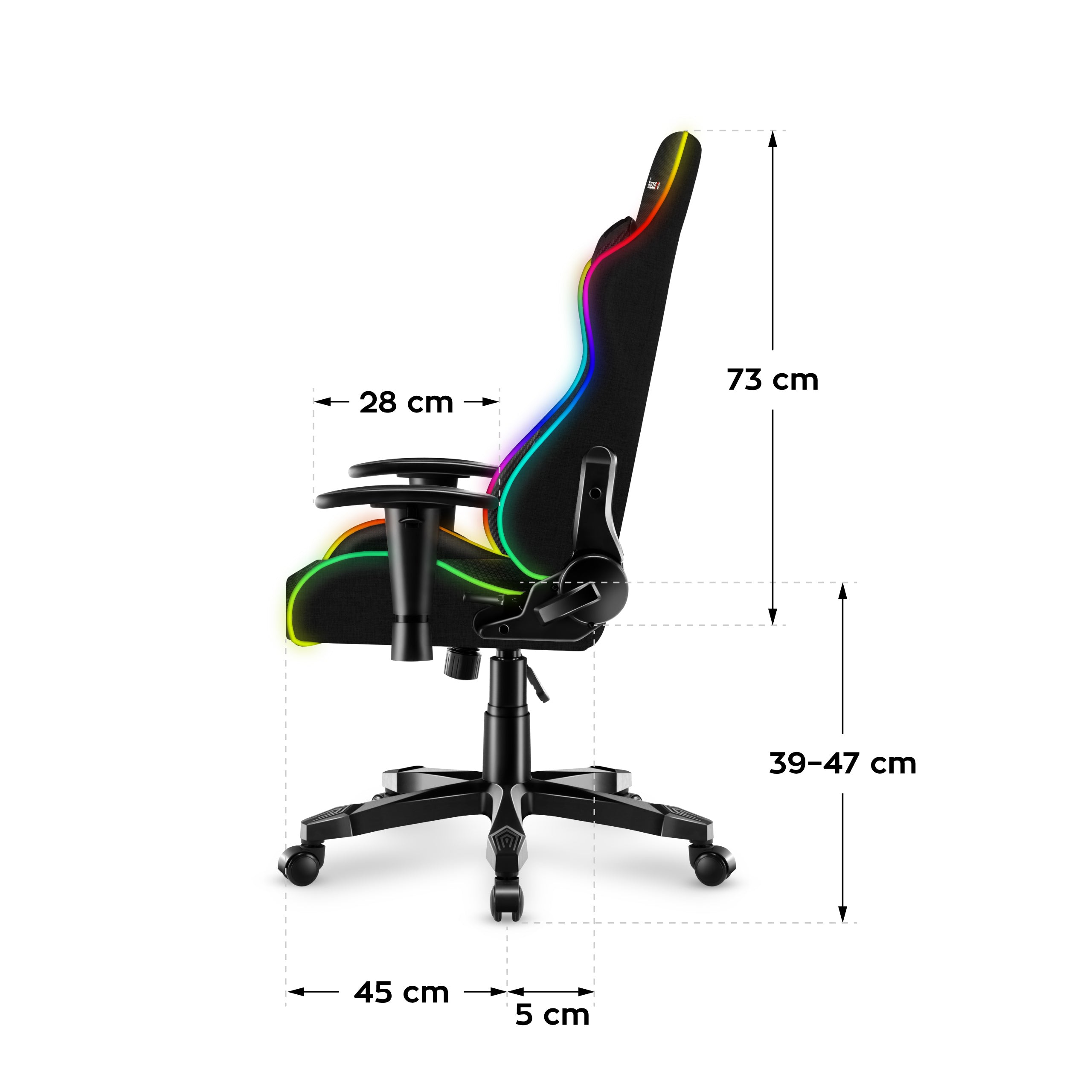 Scaun de gaming pentru copii HUZARO RANGER 6.0 RGB Mesh