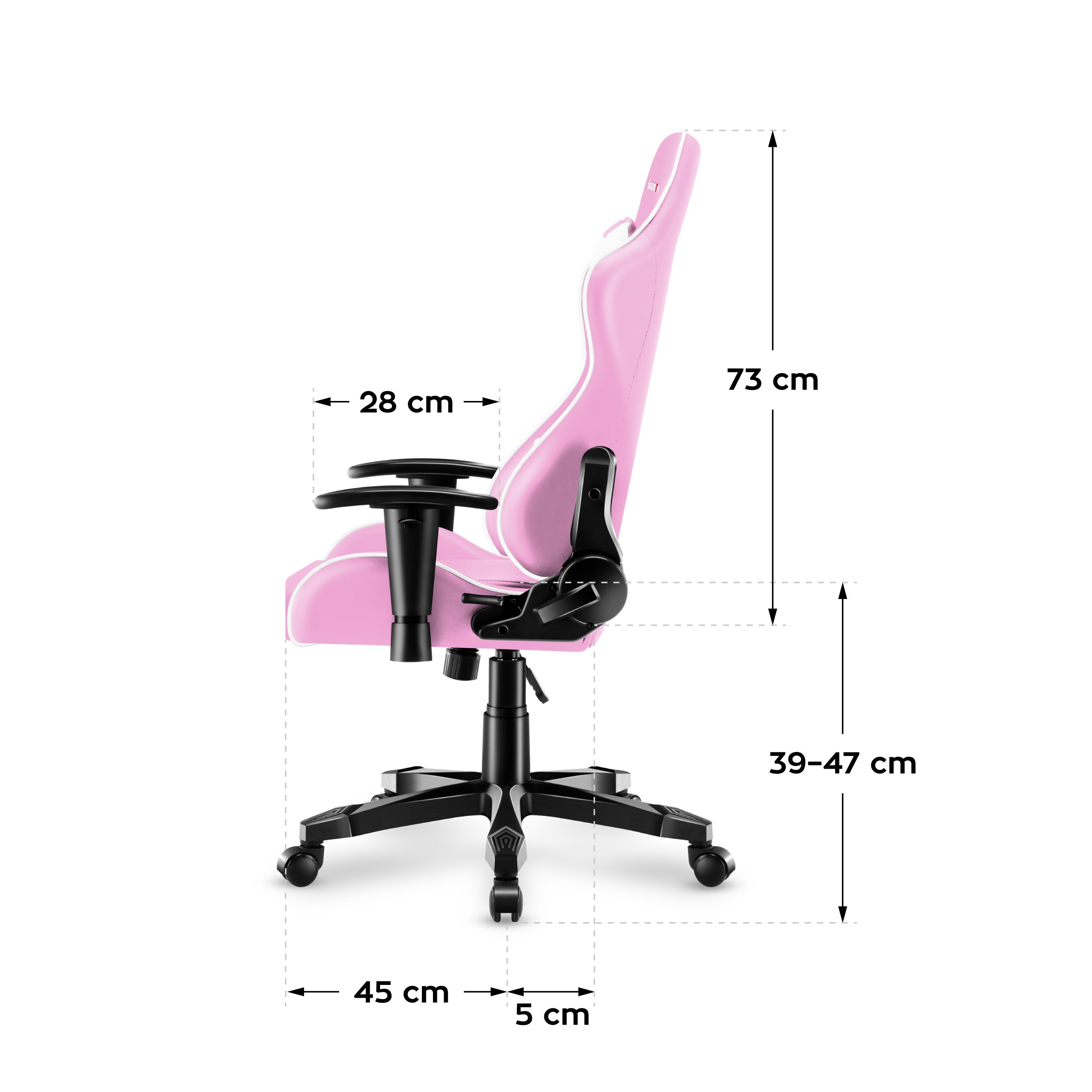 Scaun de gaming pentru copii HUZARO RANGER 6.0 roz