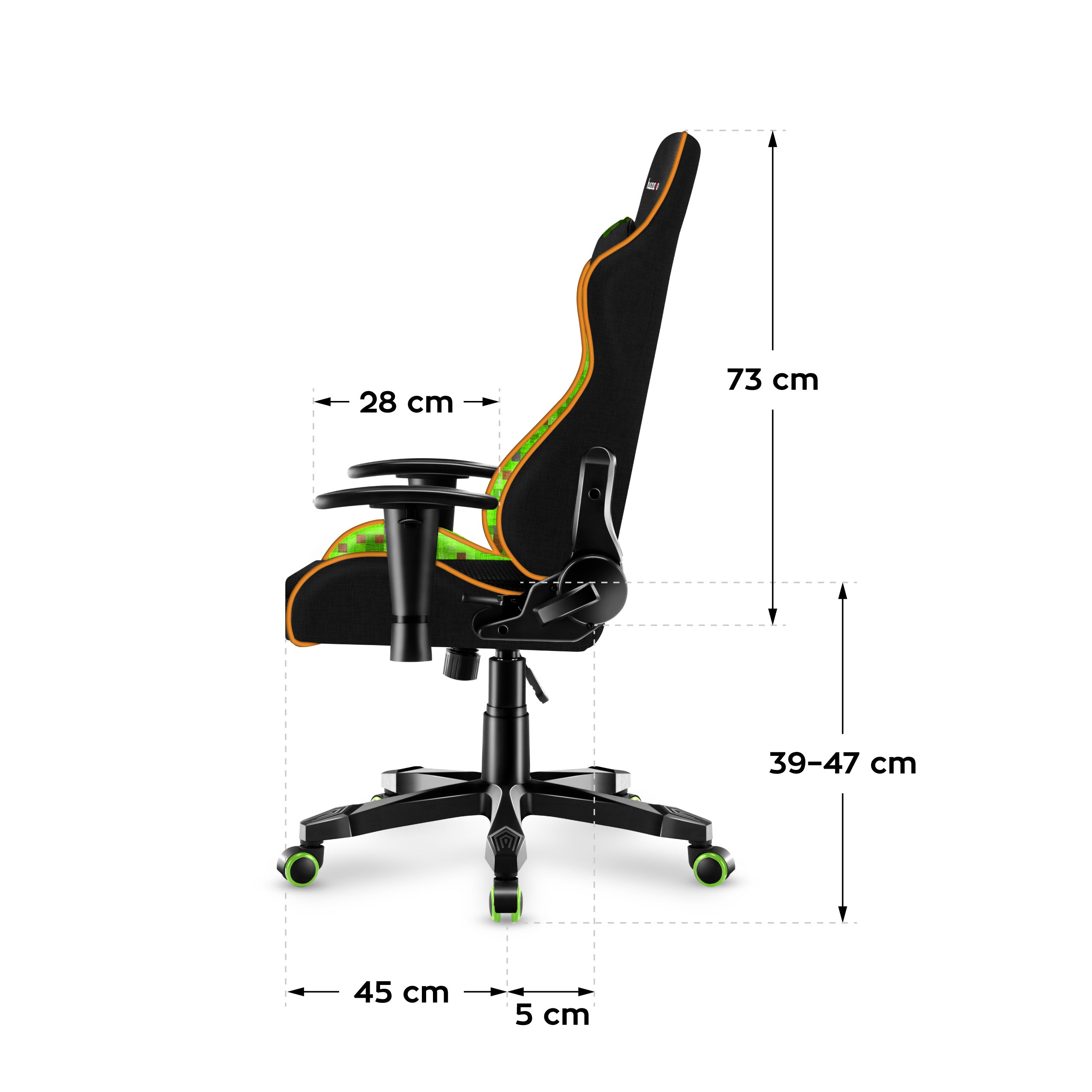 Scaun de gaming pentru copii HUZARO RANGER 6.0 Pixel Mesh