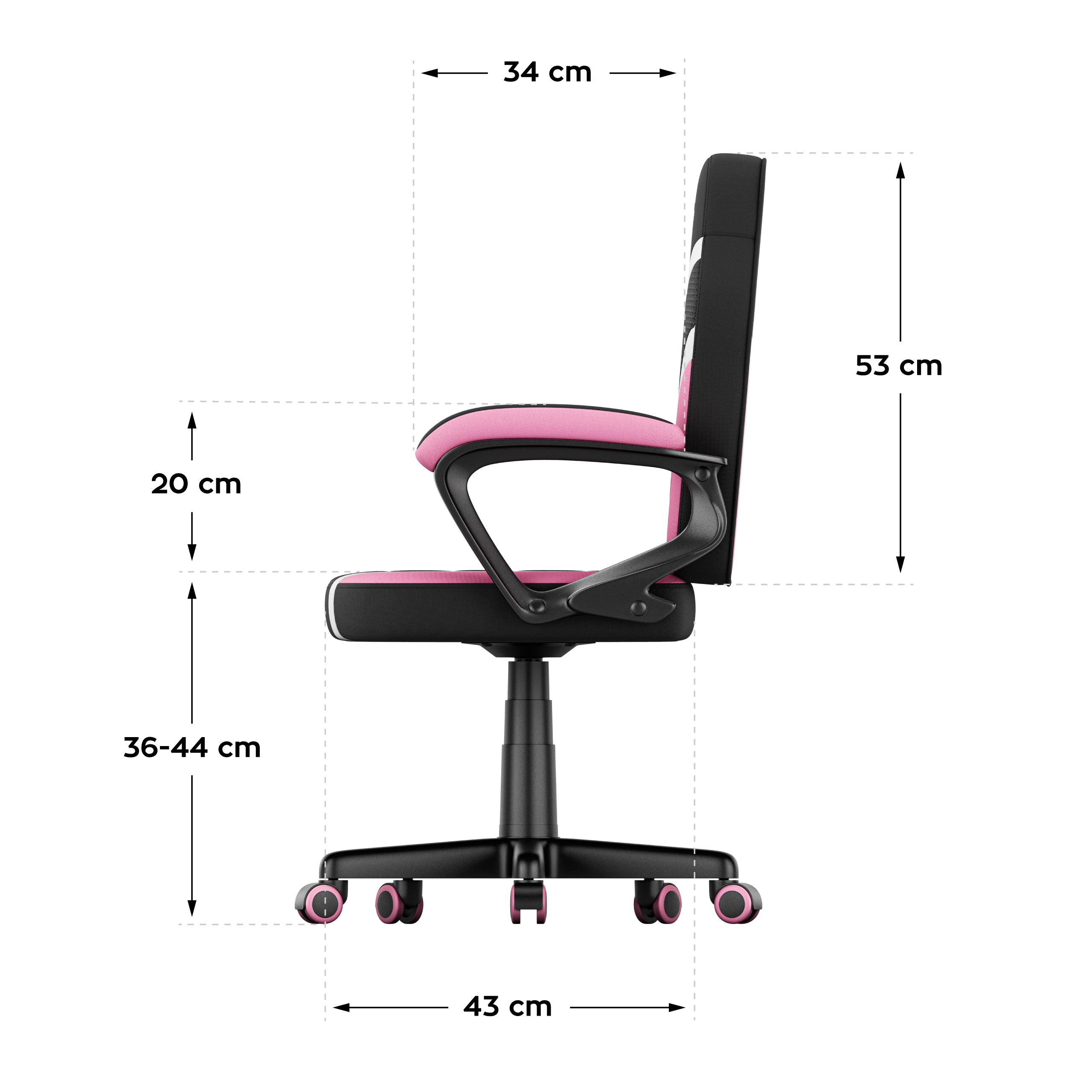 Scaun de gaming pentru copii HUZARO RANGER 1.0 Pink Mesh