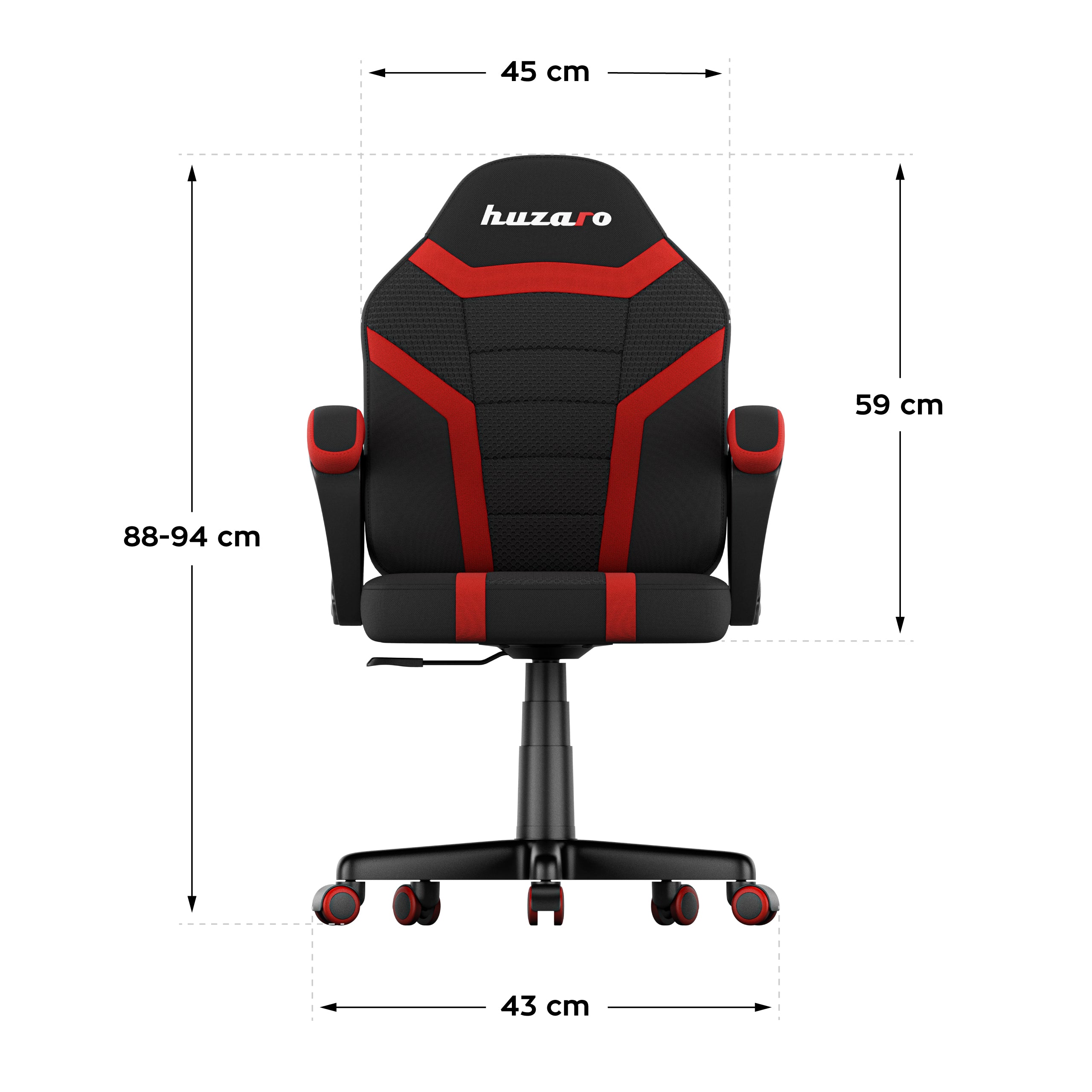 Scaun de gaming pentru copii HUZARO RANGER 1.0 Red Mesh