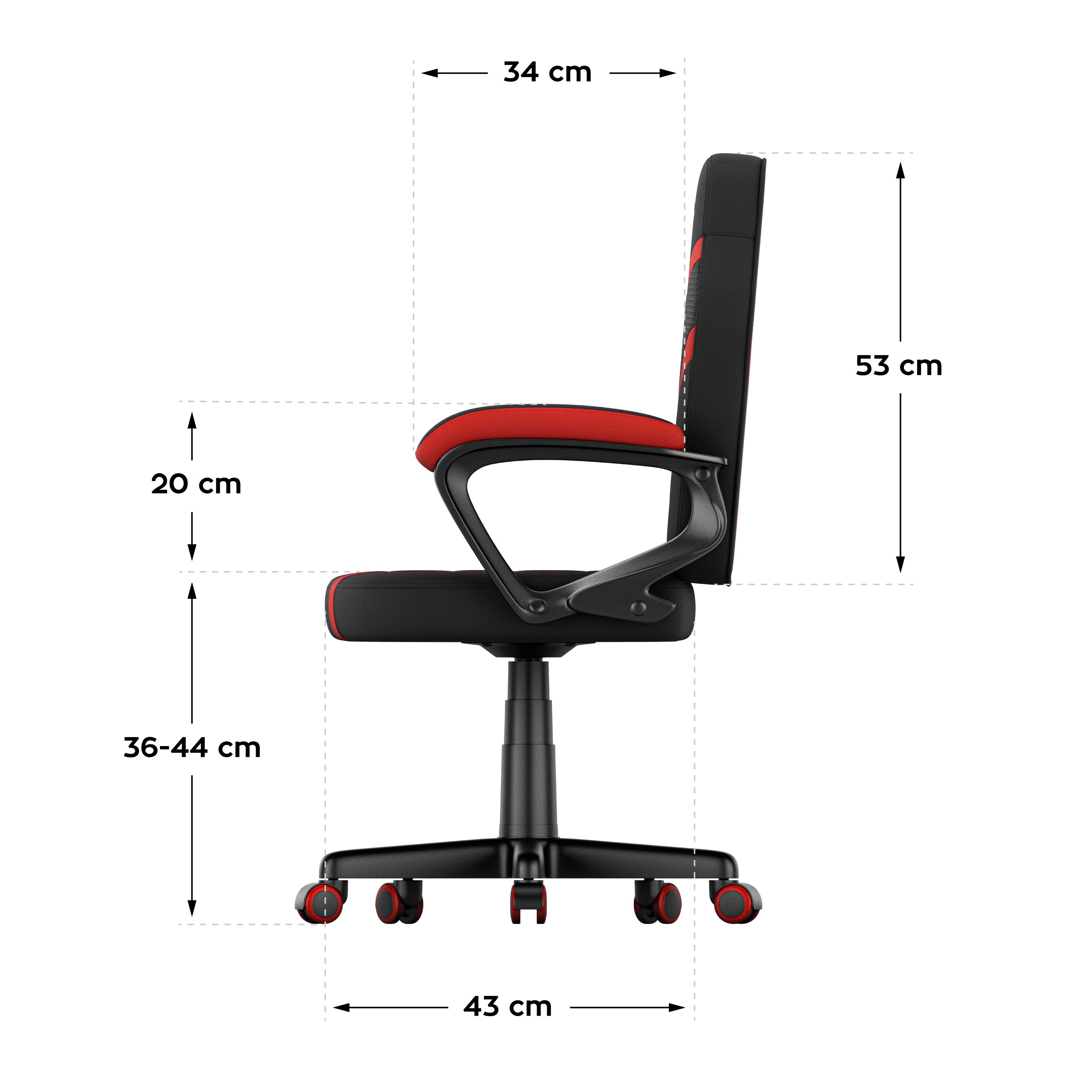 Scaun de gaming pentru copii HUZARO RANGER 1.0 Red Mesh
