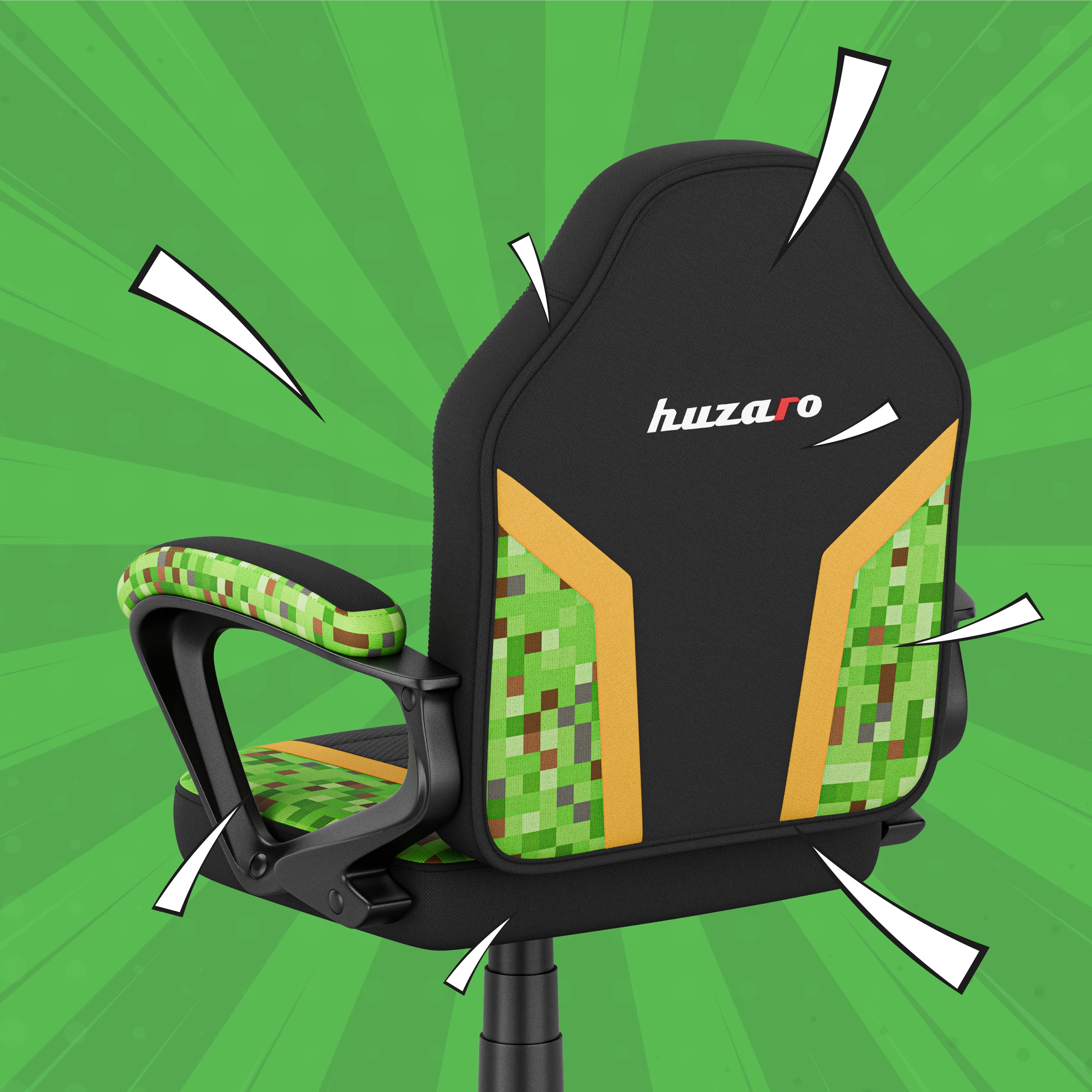 Scaun de gaming pentru copii HUZARO RANGER 1.0 Pixel Mesh