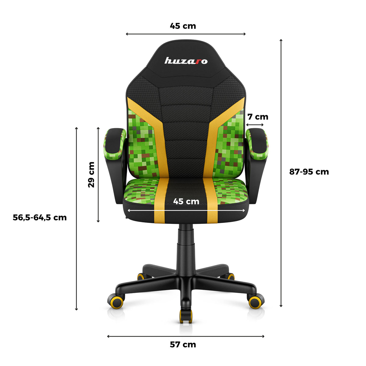 Scaun de gaming pentru copii HUZARO RANGER 1.0 Pixel Mesh
