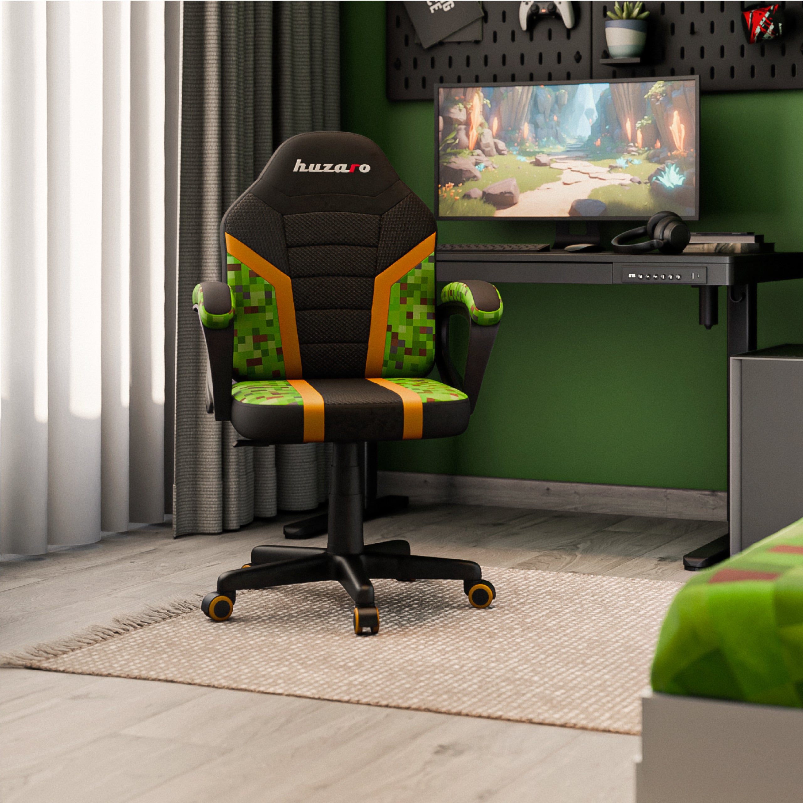 Scaun de gaming pentru copii HUZARO RANGER 1.0 Pixel Mesh