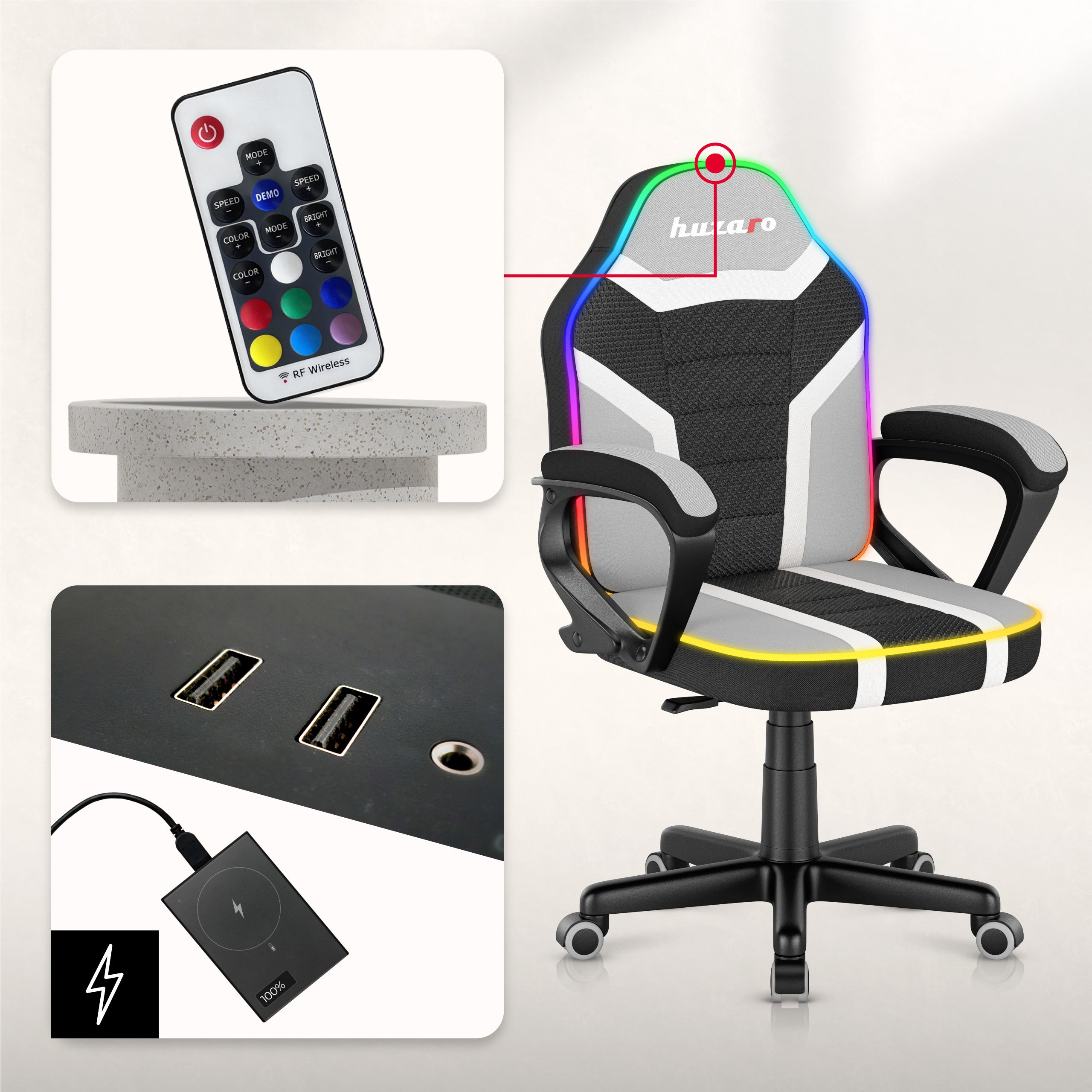 Opțiuni de personalizare a culorilor și a efectelor luminoase
