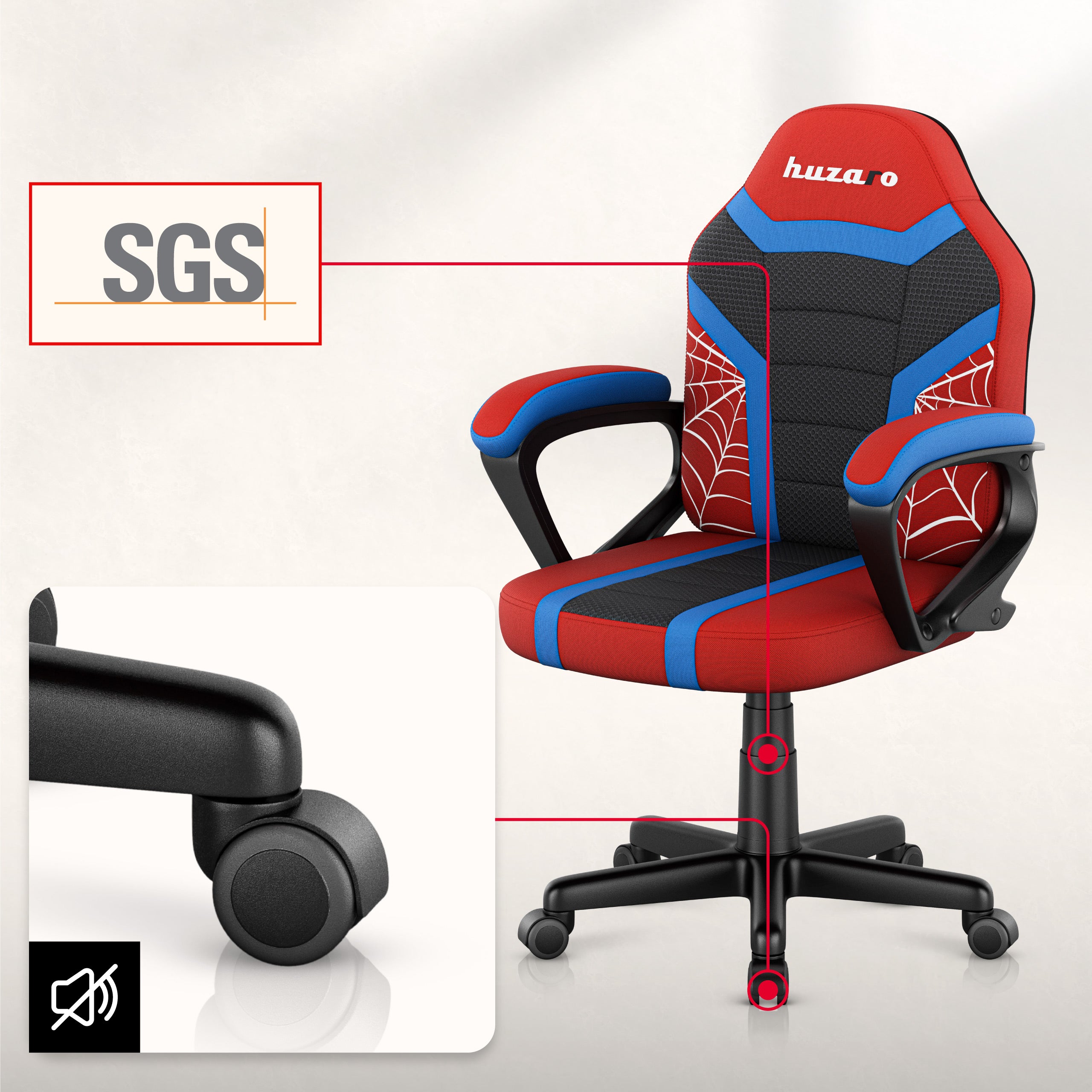 Scaun de gaming pentru copii Huzaro Ranger 1.0 Spider Mesh