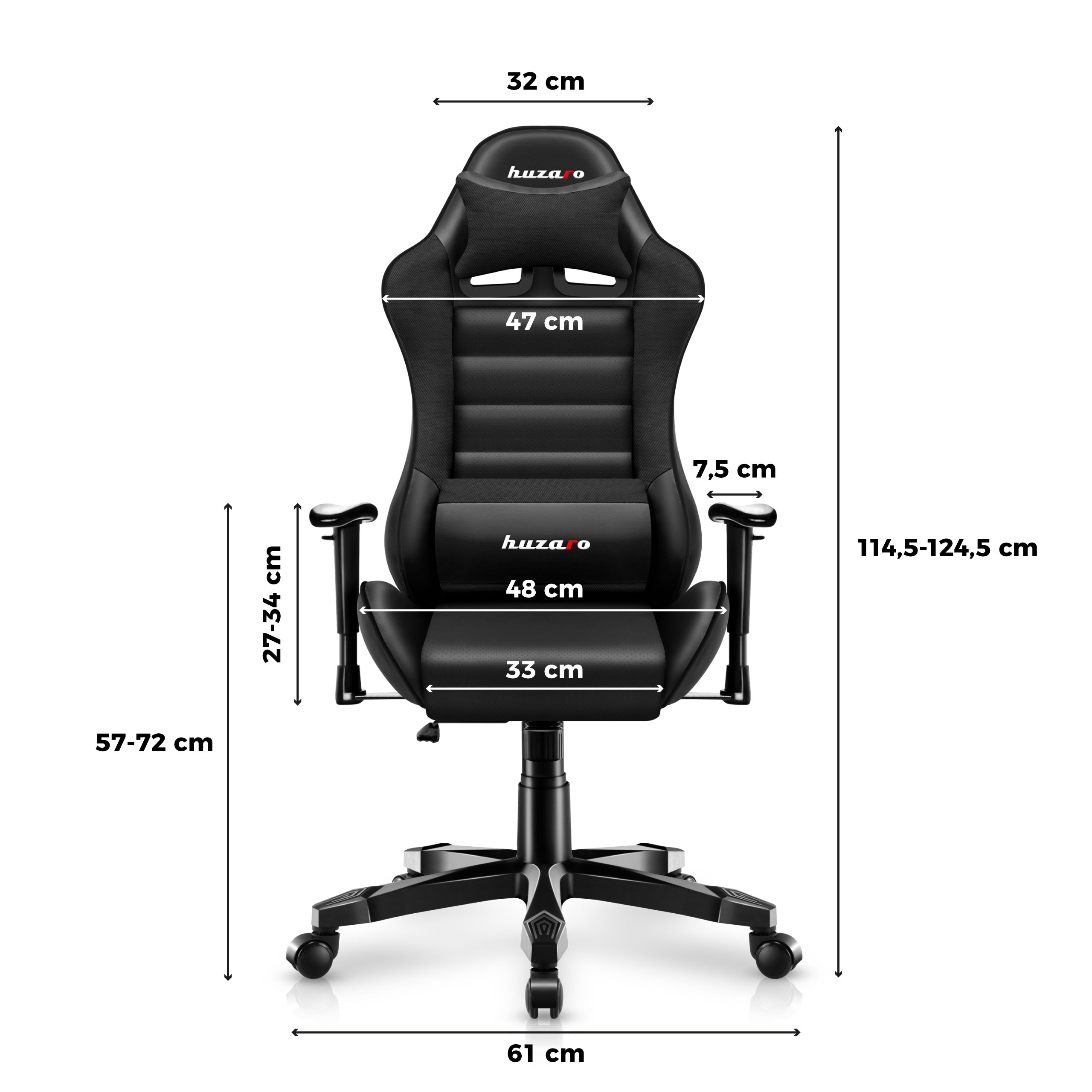 Scaun de gaming pentru copii HUZARO RANGER 6.0 Negru