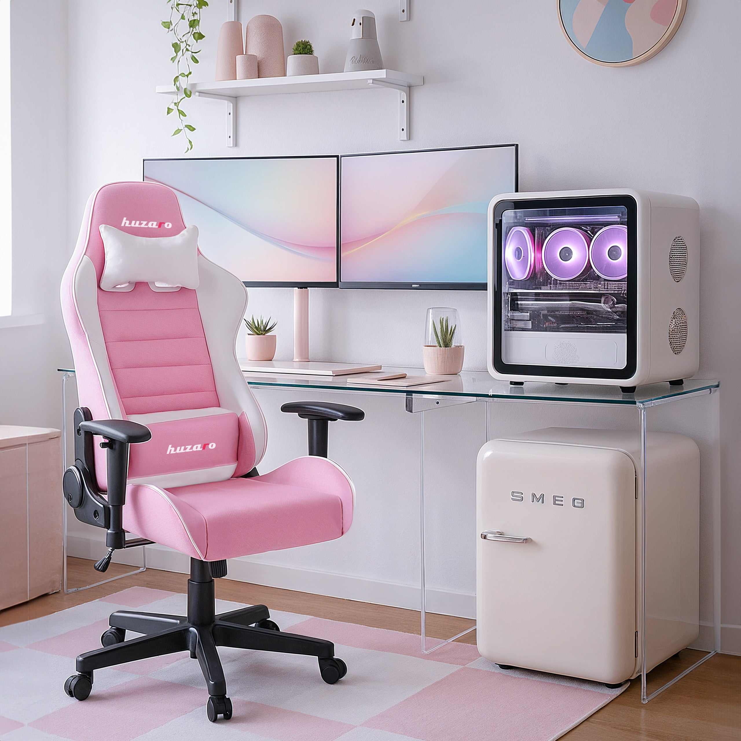Scaun de gaming pentru copii HUZARO RANGER 6.0 roz