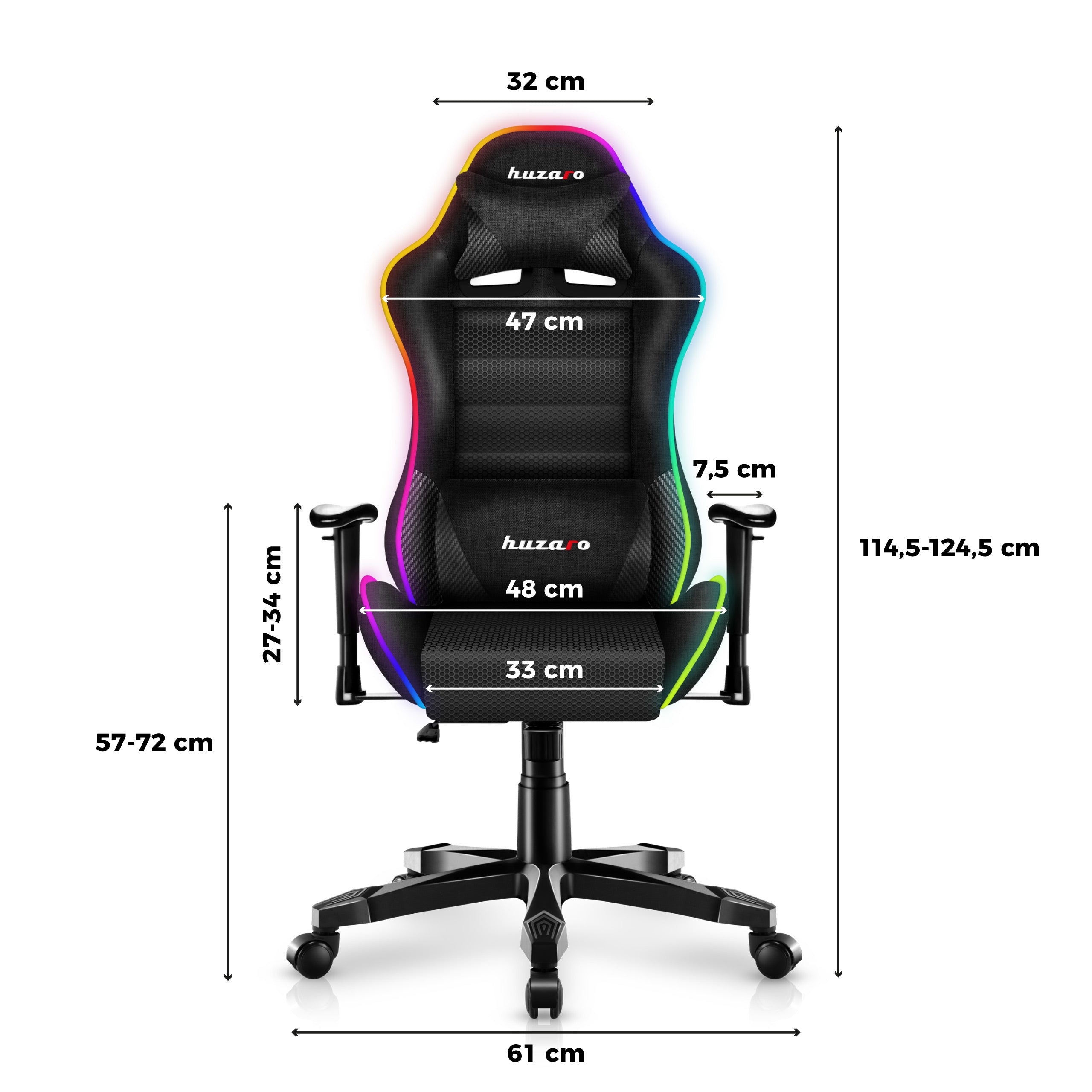Scaun de gaming pentru copii HUZARO RANGER 6.0 RGB Mesh