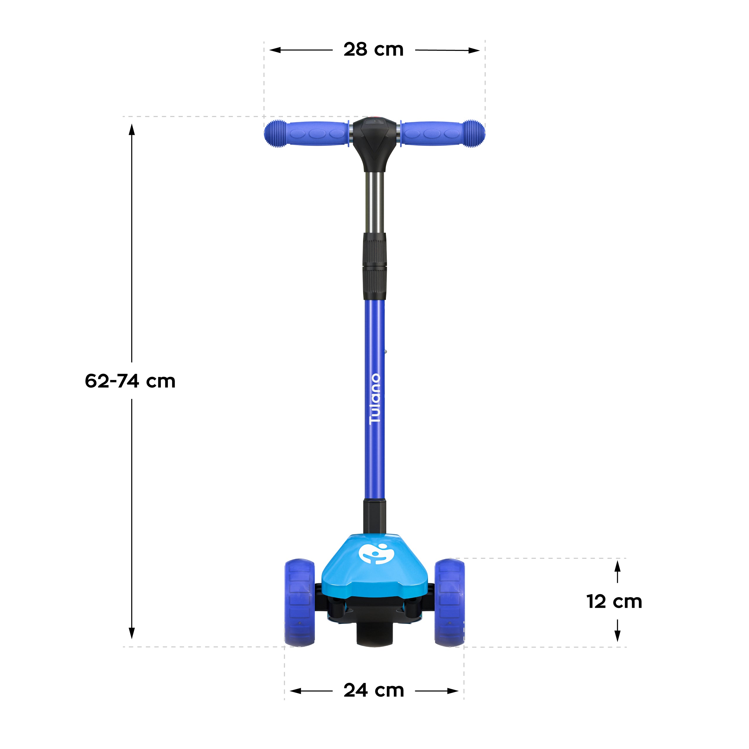Trotinetă cu balans LED Tulano Rookie 25 Turquise