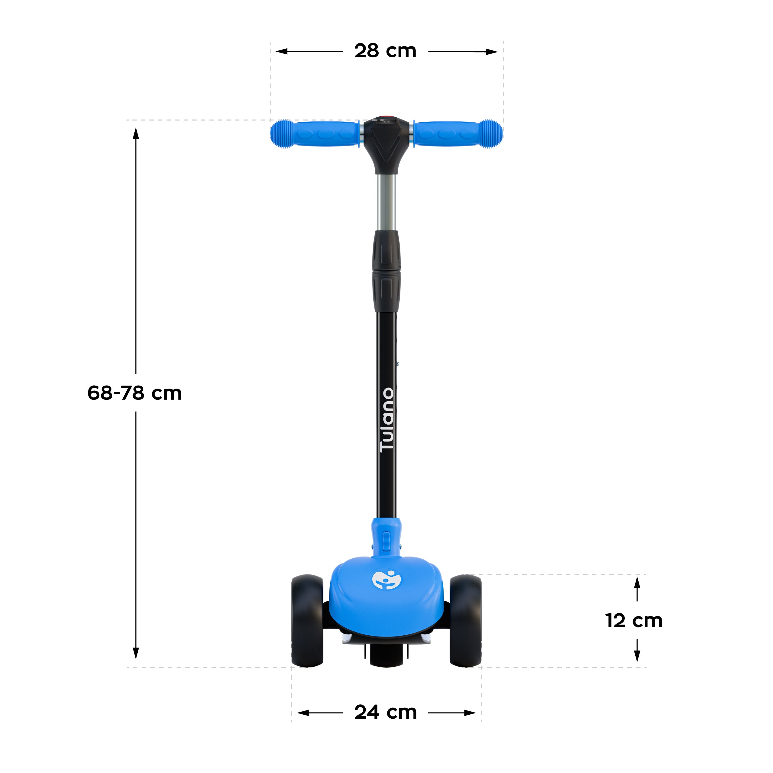 Trotinetă cu echilibru pentru copii LED Rookie 15 Blue