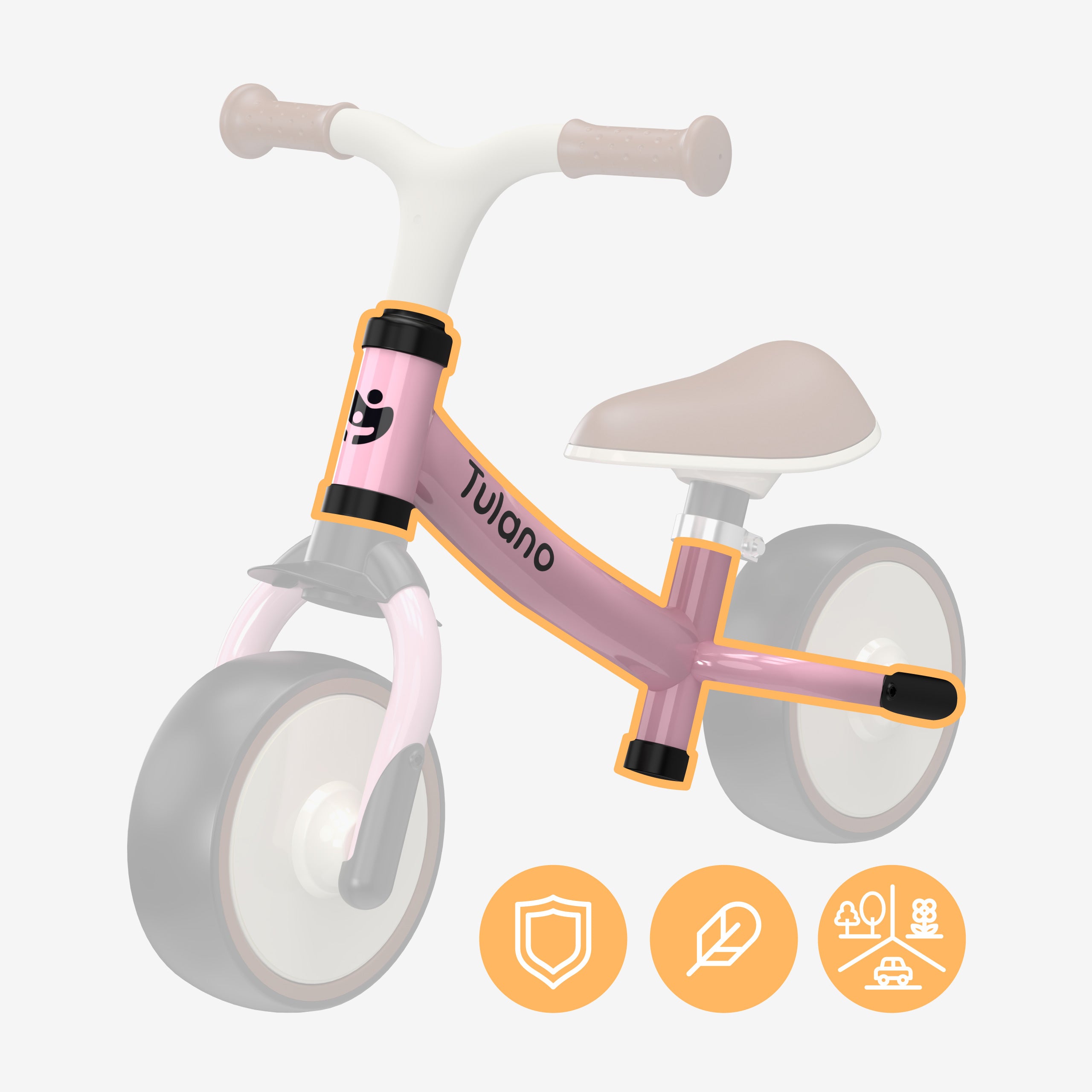Bicicletă fără pedale Tulano Scout 15 roz