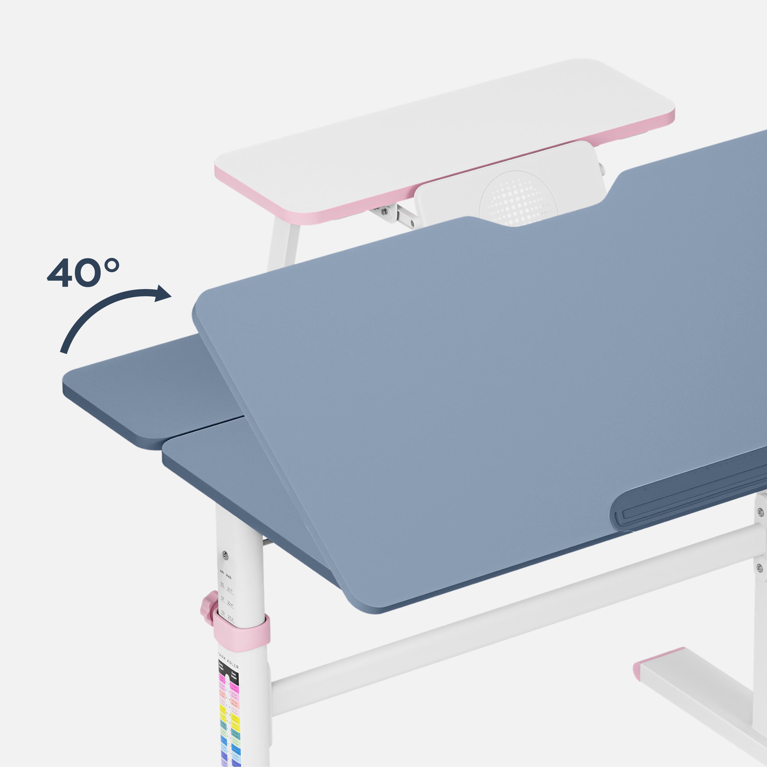 Birou pentru copii reglabil Mark Adler Study 3.7 Pink 90 cm