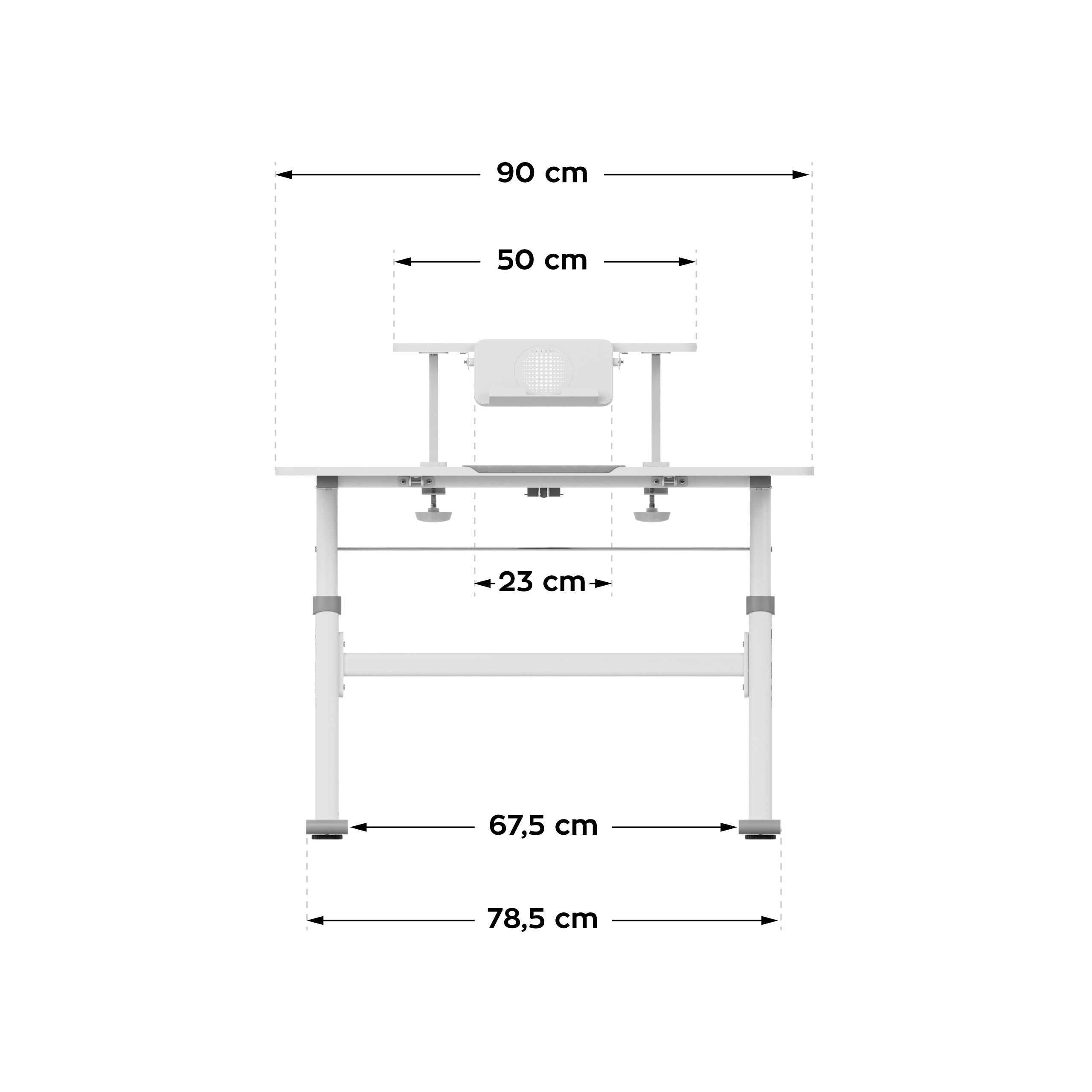 Birou pentru copii reglabil Mark Adler Study 3.7 Grey 90 cm