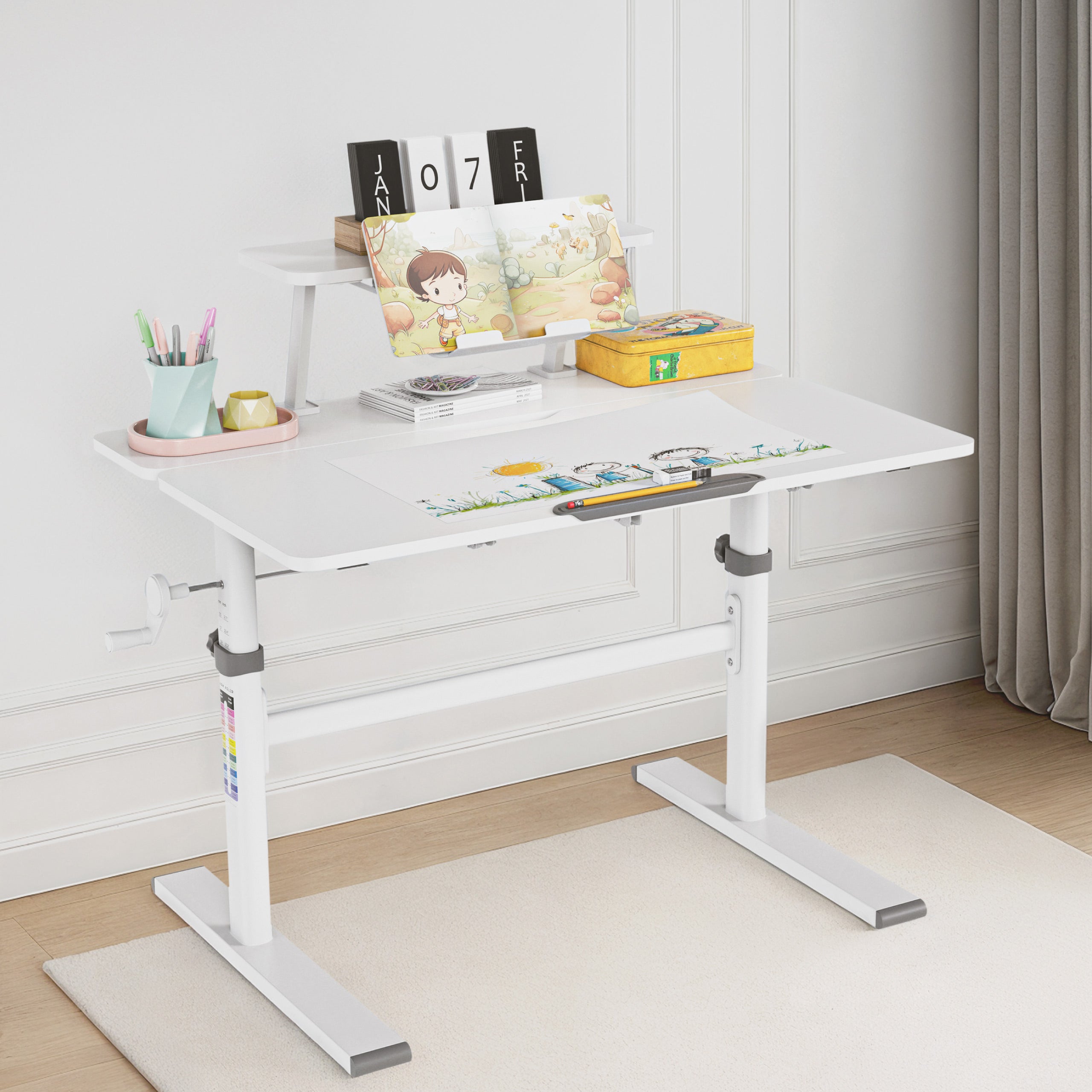 Birou pentru copii reglabil Mark Adler Study 3.7 Grey 90 cm