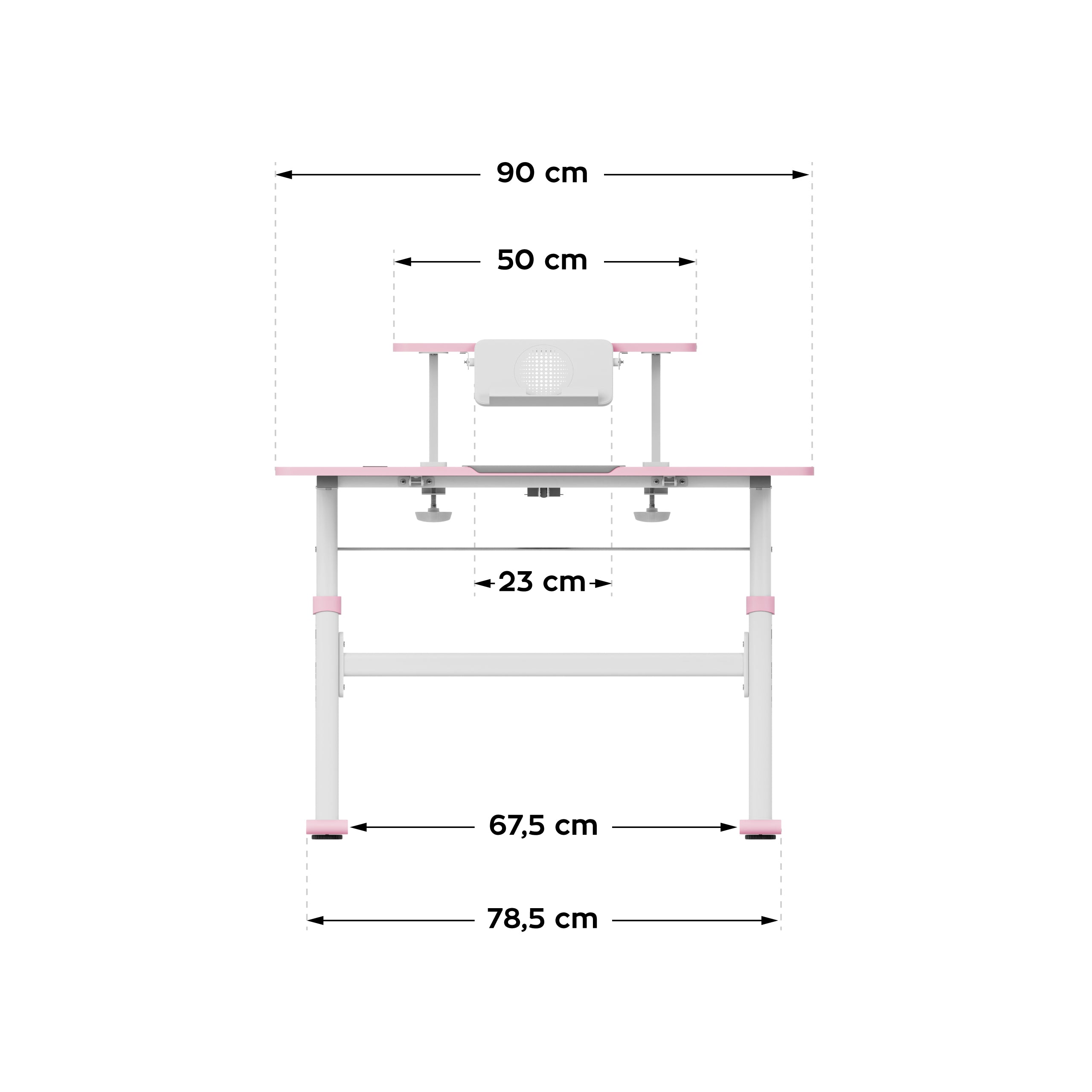Birou pentru copii reglabil Mark Adler Study 3.7 Pink 90 cm