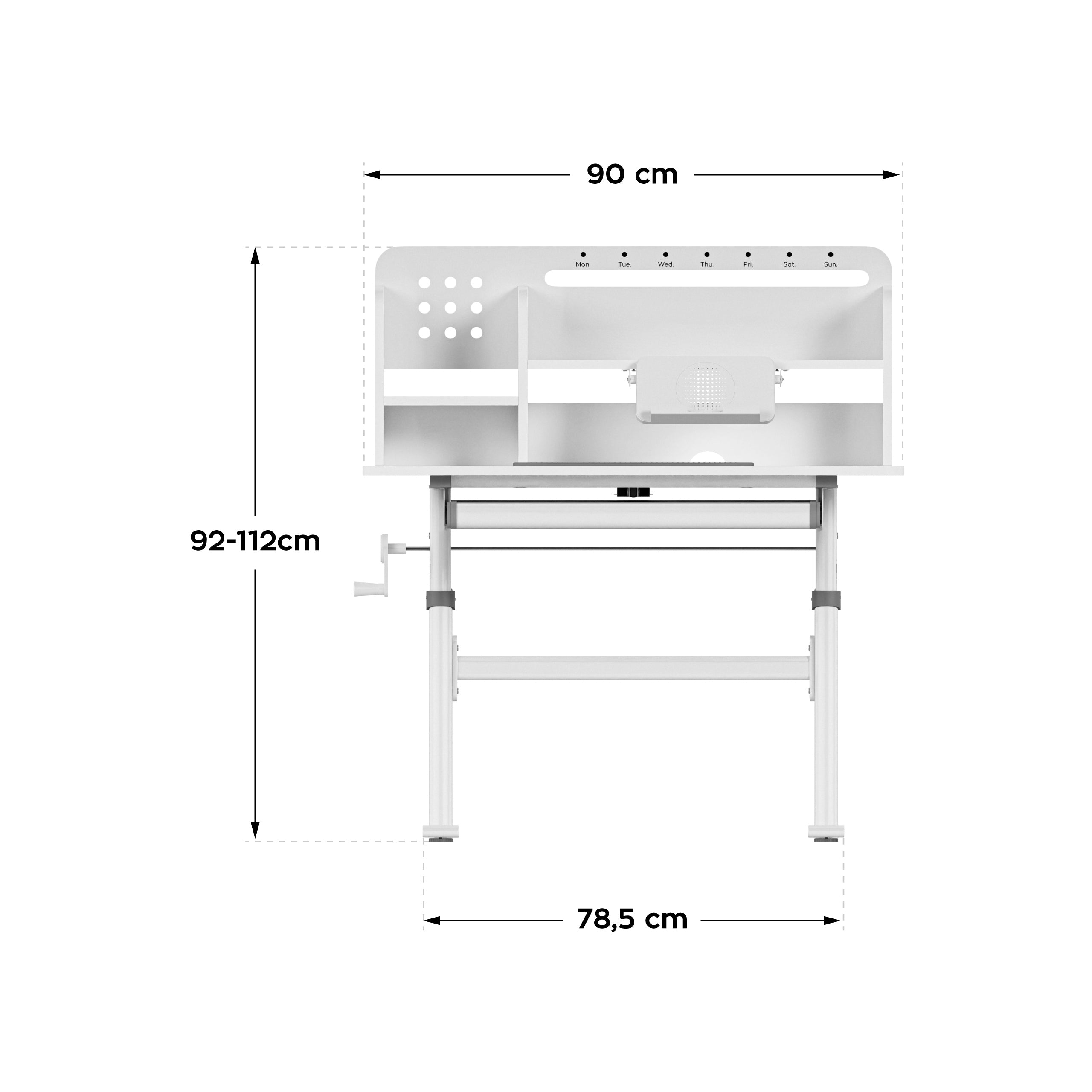 Birou ergonomic pentru copii Mark Adler Study 5.0 Grey 90 cm