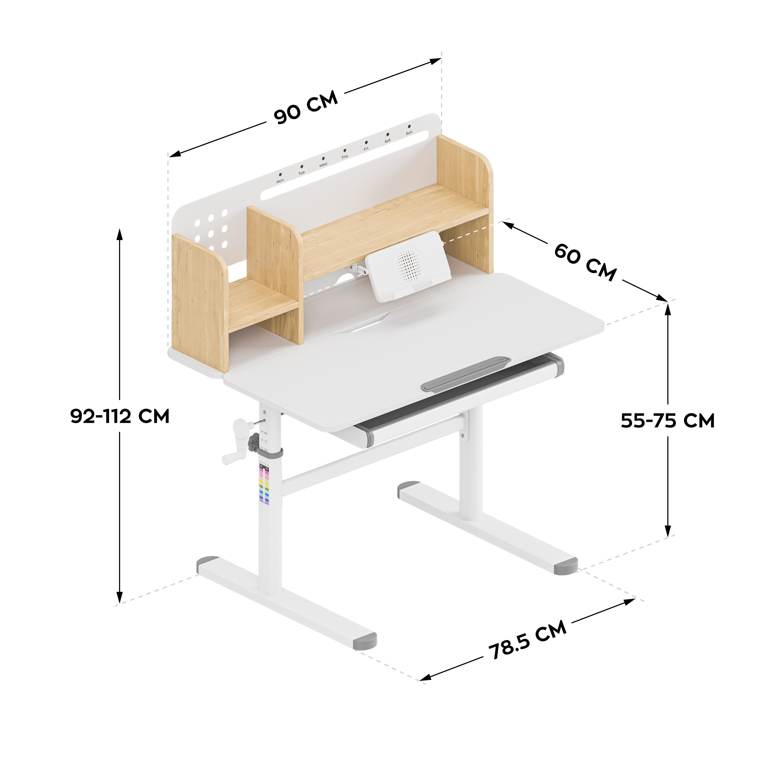 Birou ergonomic pentru copii Mark Adler Study 5.0 Wood 90 cm