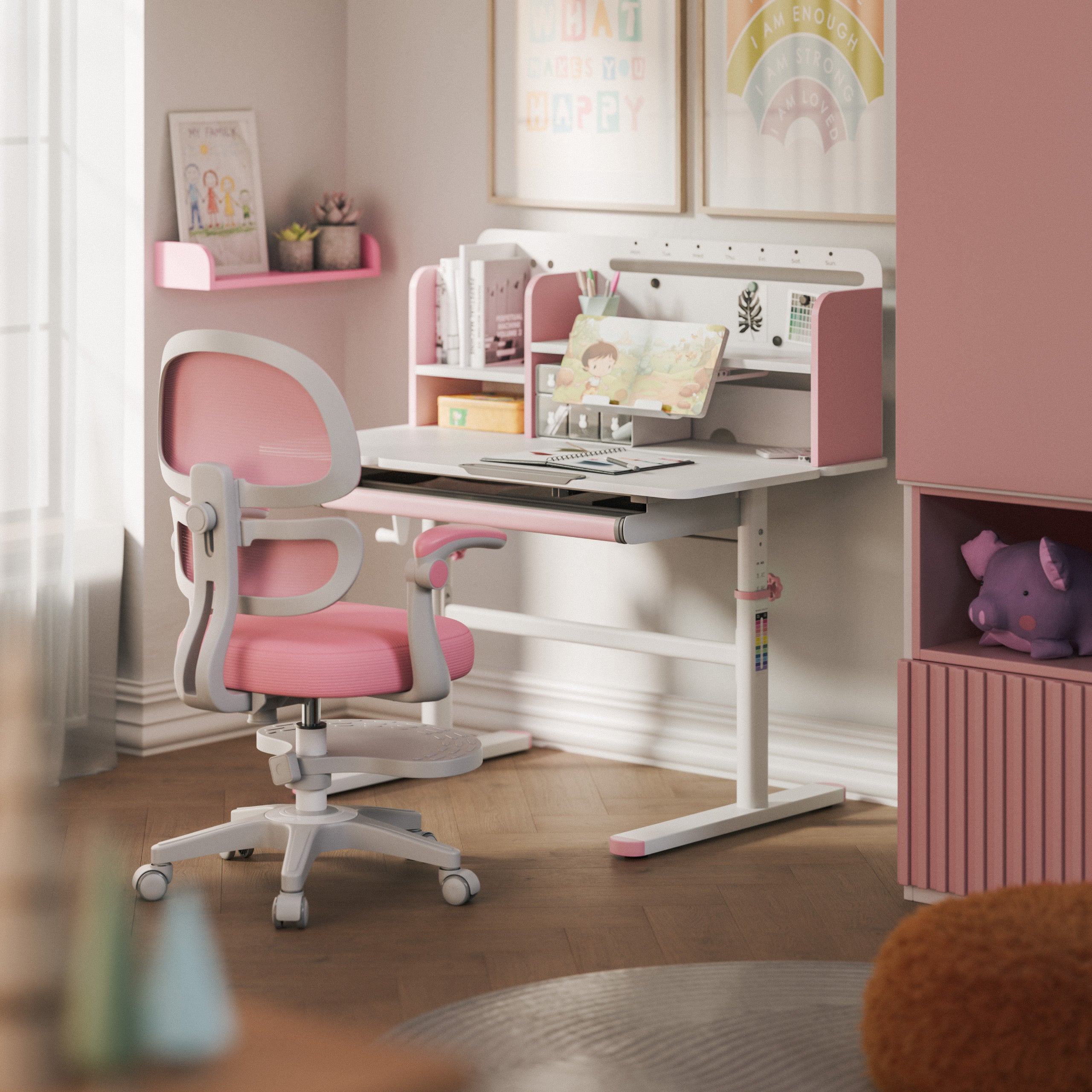 Birou pentru copii Mark Adler Study 5.7 Pink 100 cm