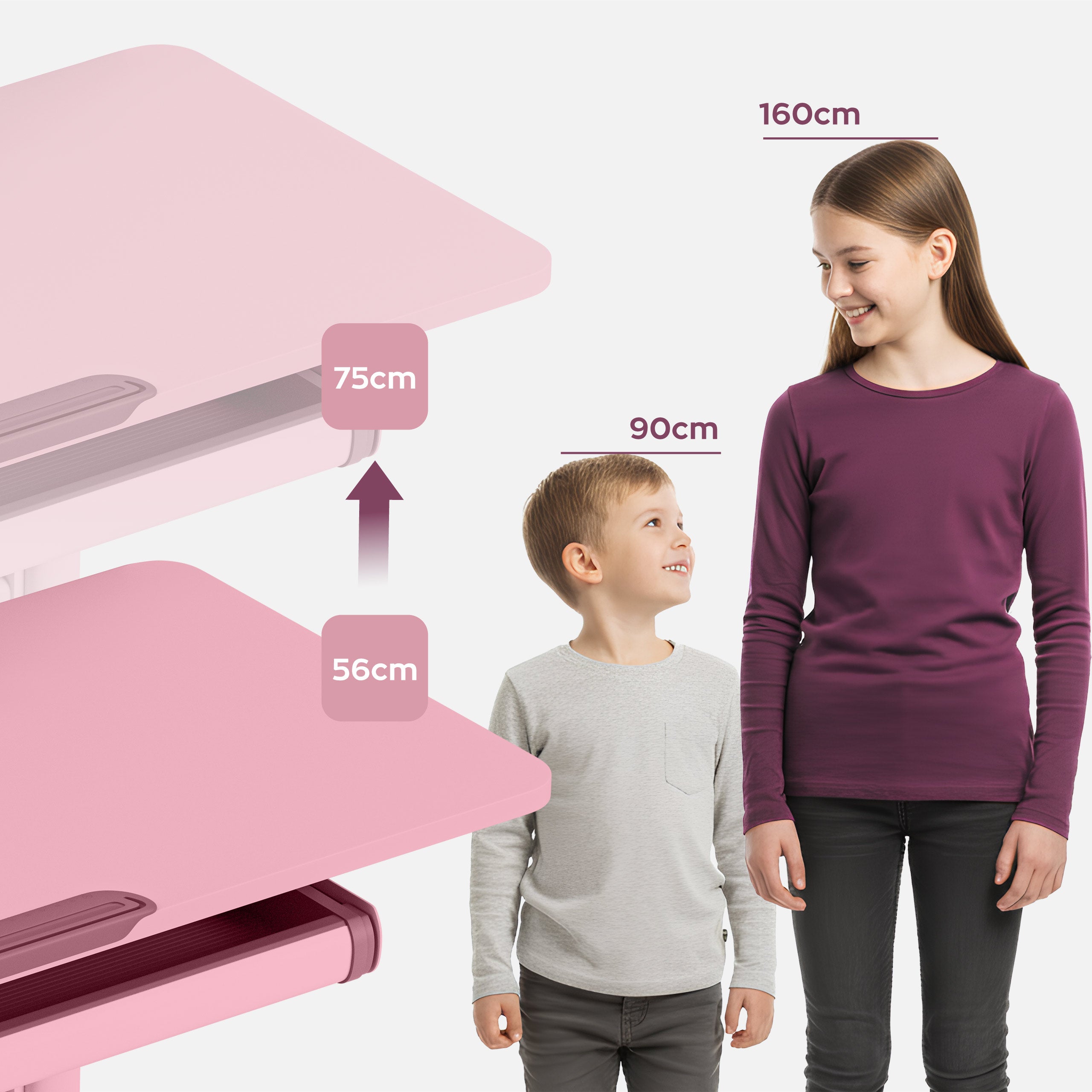 Birou pentru copii Mark Adler Study 5.7 Pink 100 cm