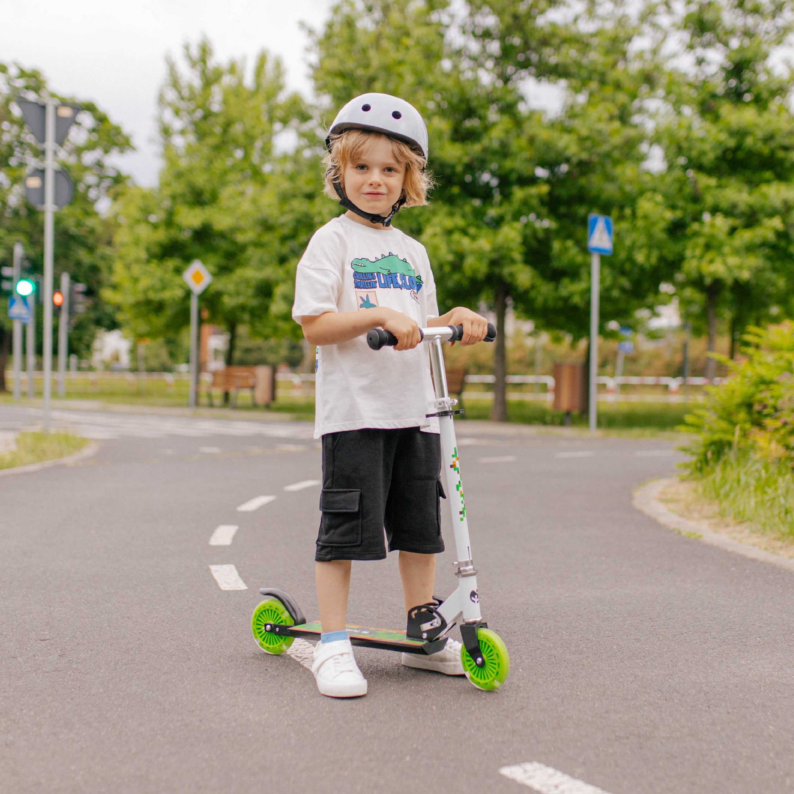 Trotinetă pentru copii Tulano Zigzag 35 Green