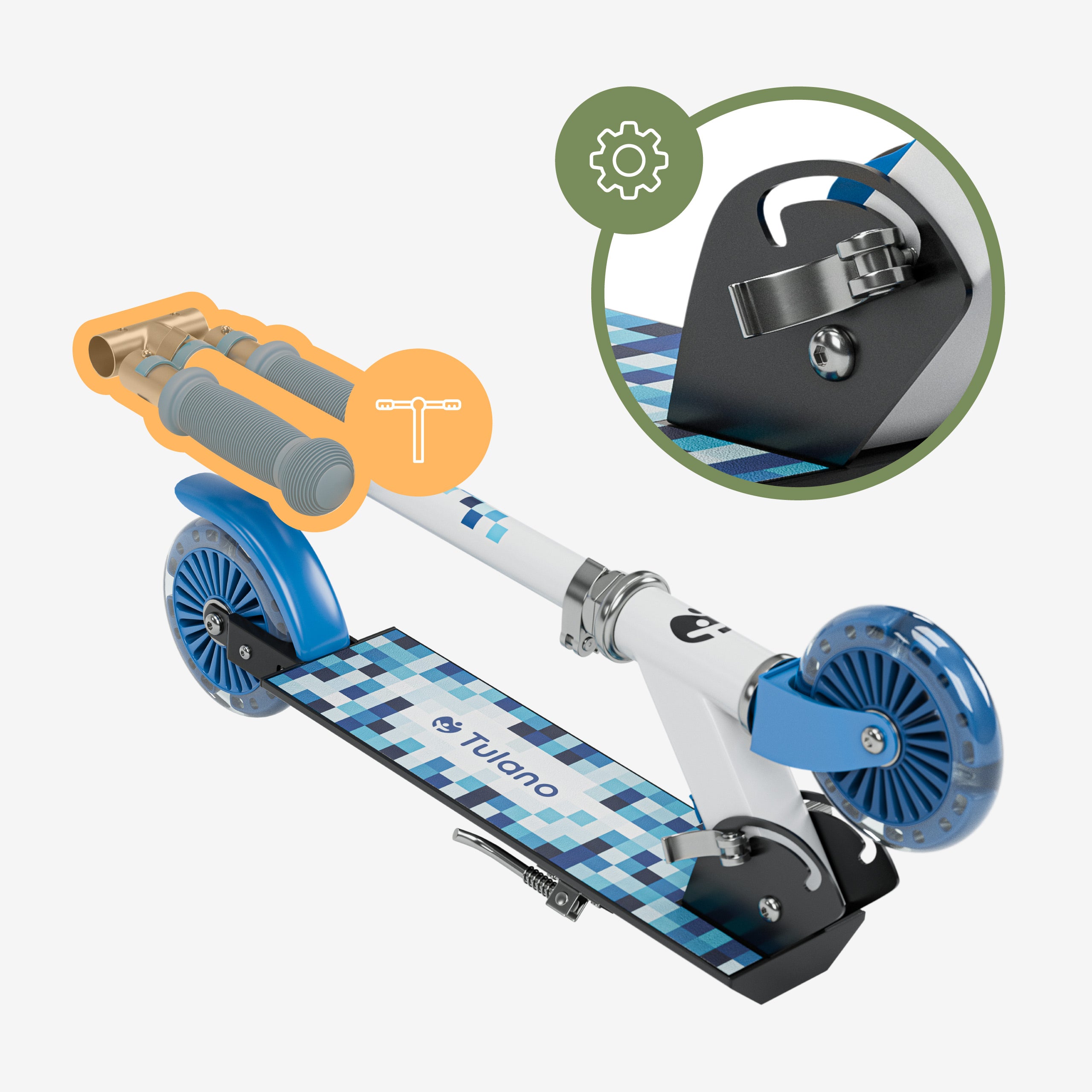 Trotinetă pentru copii Tulano Zigzag 35 Blue
