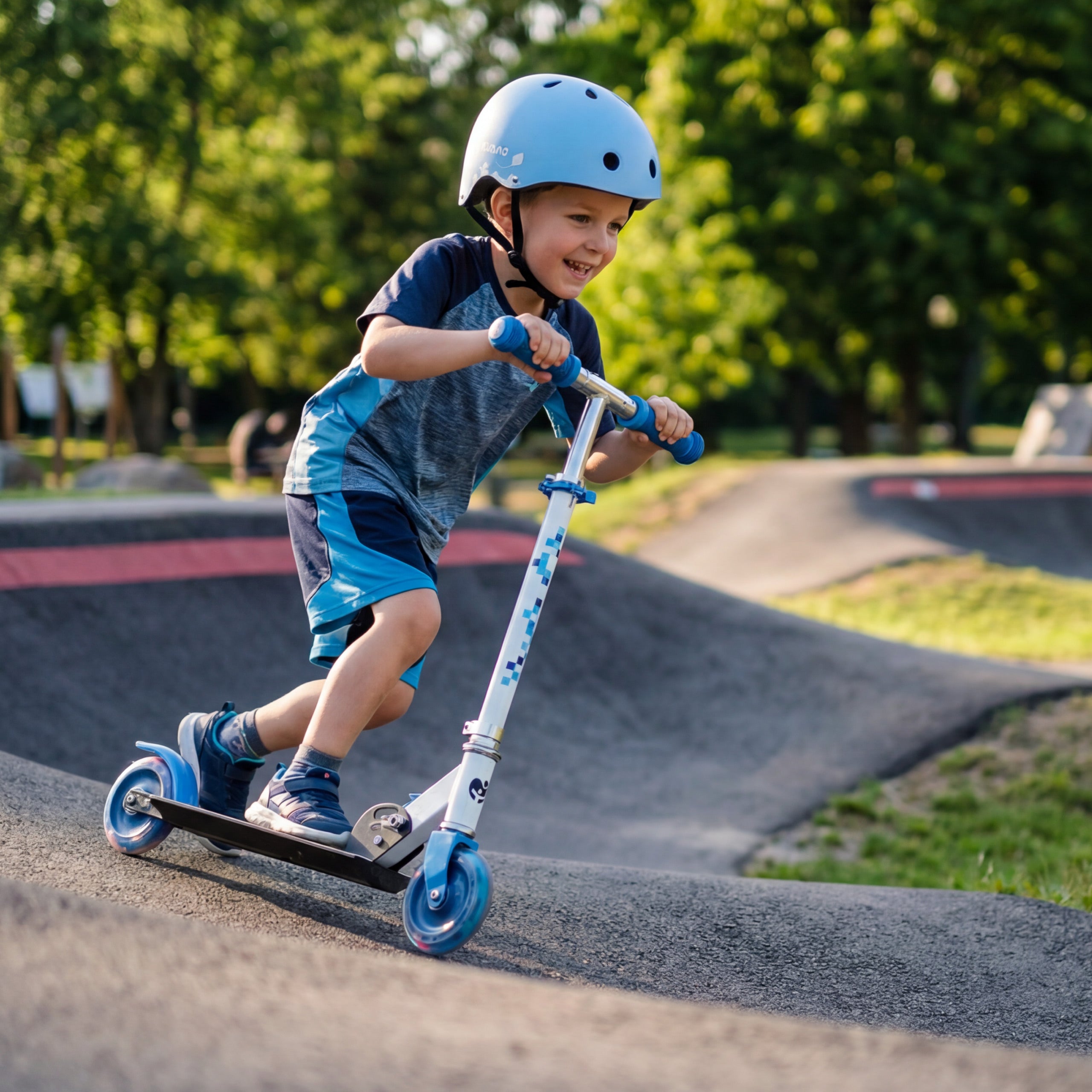 Trotinetă pentru copii Tulano Zigzag 35 Blue