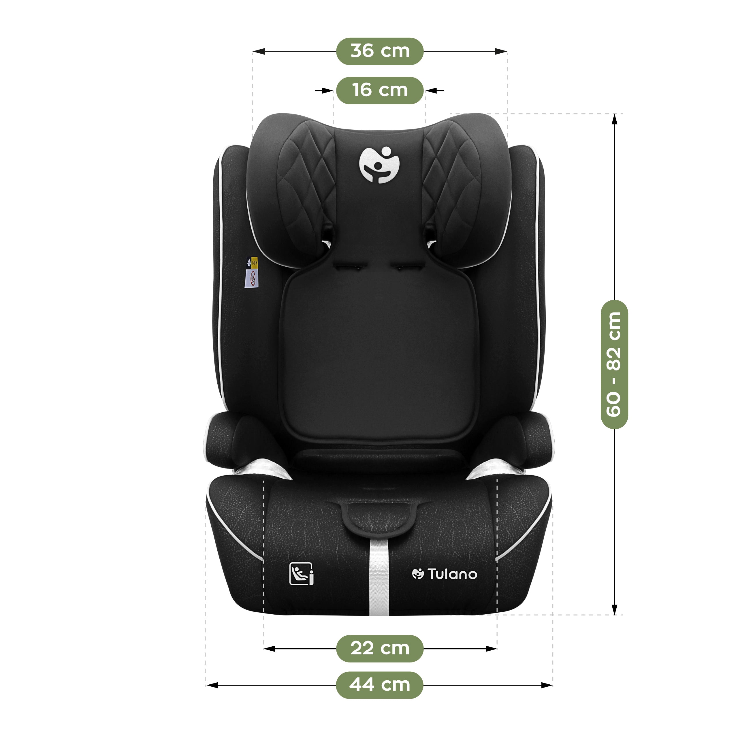 Scaun auto Tulano Zooma 25 Black 76–150 cm I-Size