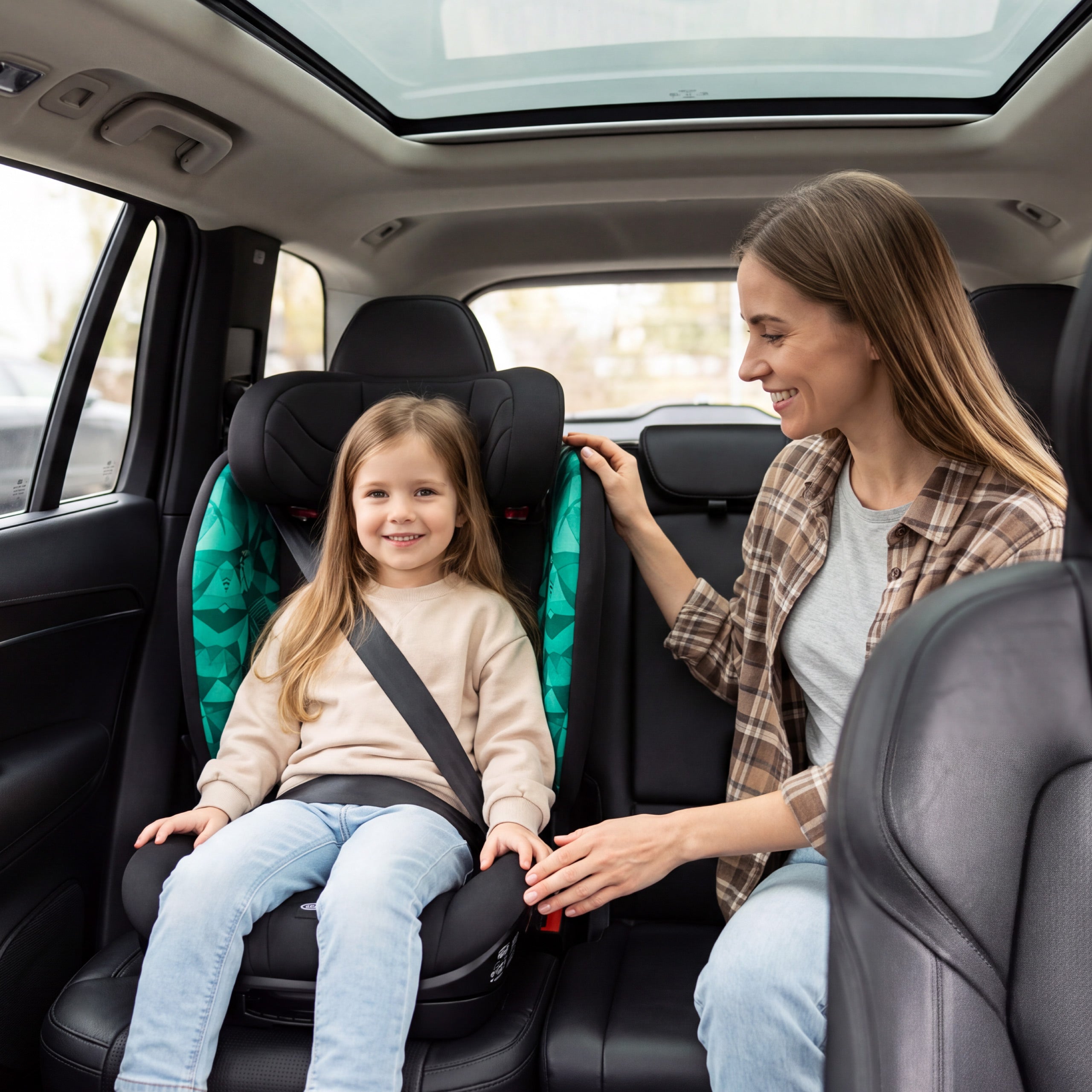 Fotelik samochodowy Tulano 76-105 cm Zooma 55 Black-Green